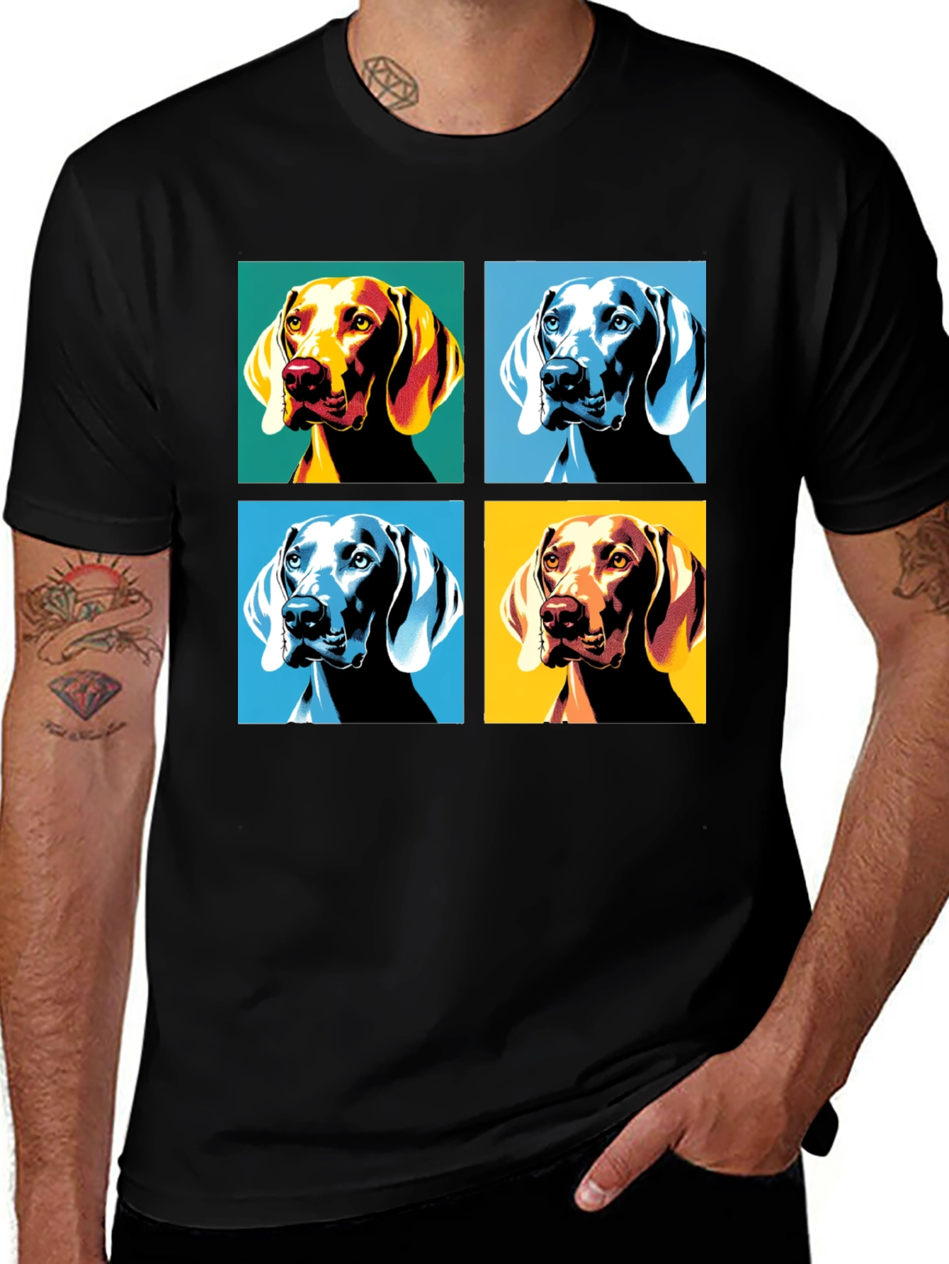 Variant 25 of Pop Art Dog Breed Portrait T-Shirt