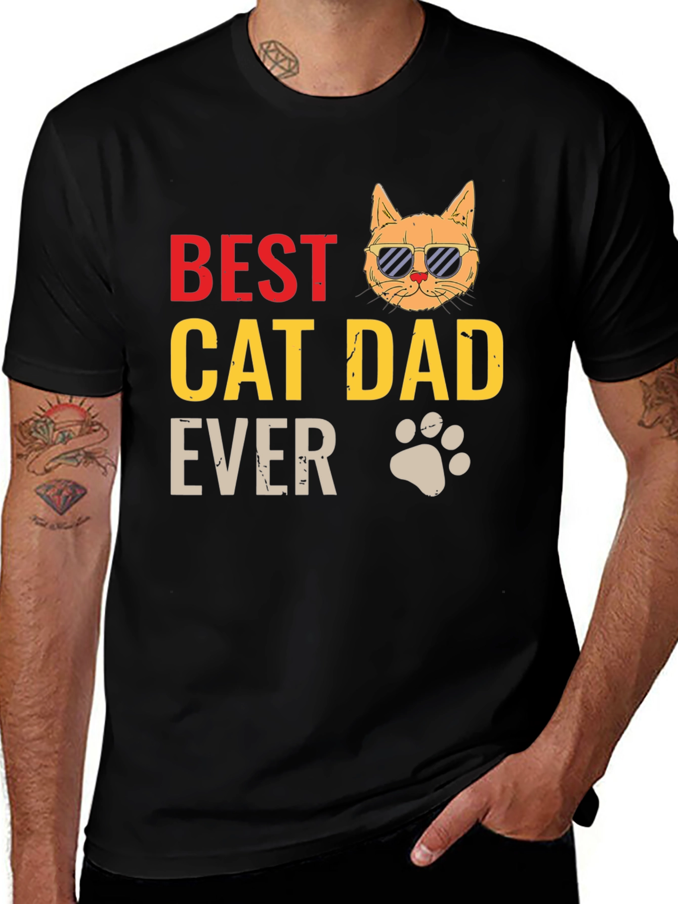 Variant 9 of Best Cat Dad Ever T-Shirt