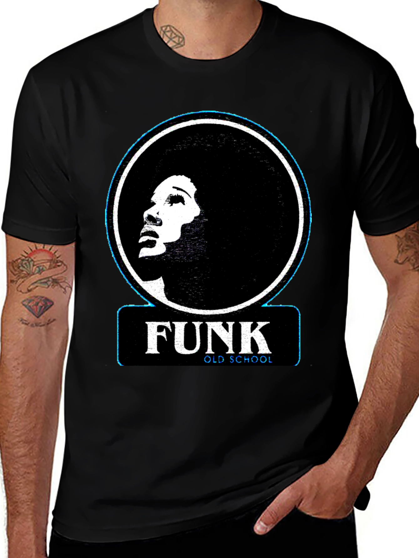 Variant 12 of Vintage Funk Old School T-Shirt - Black