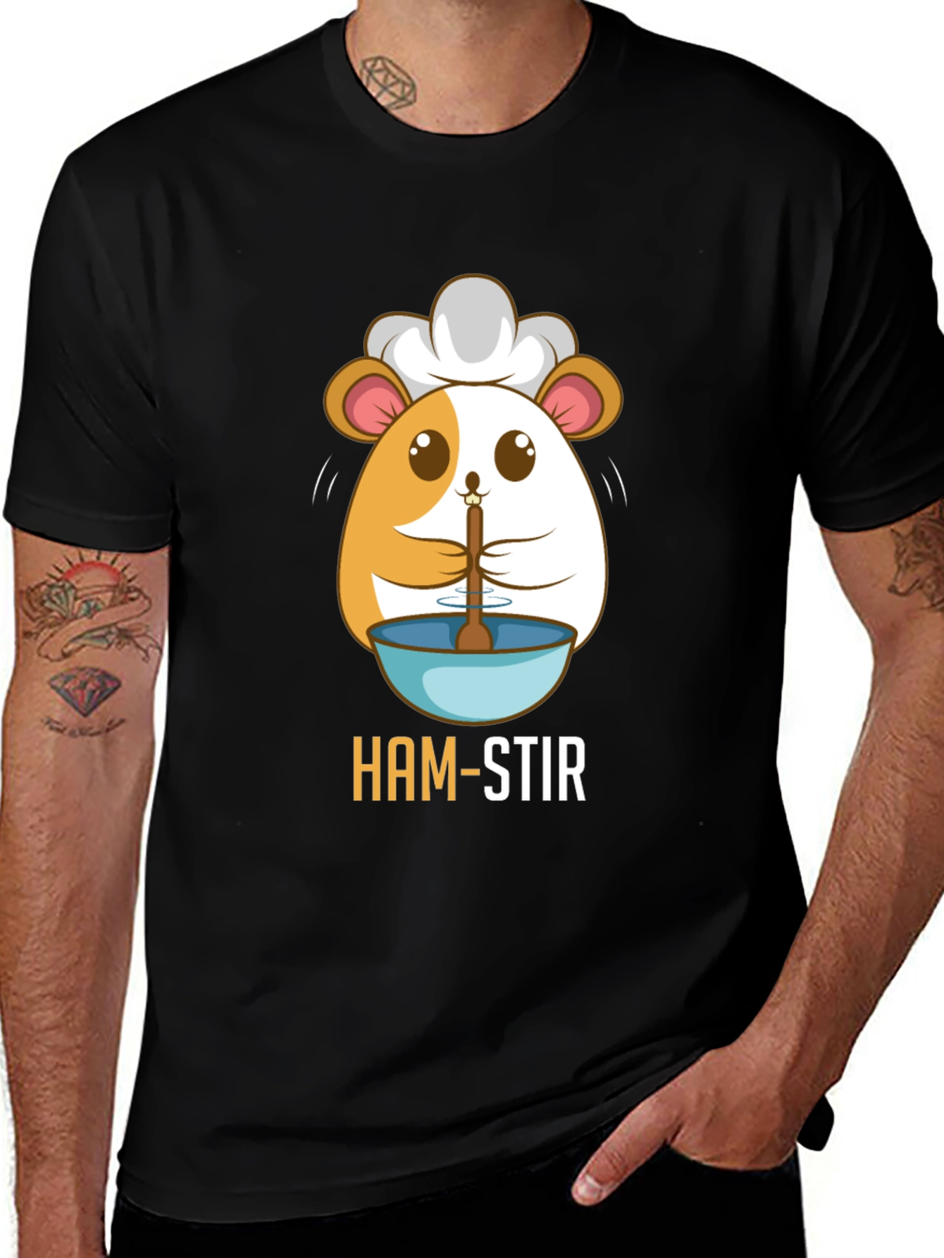 Variant 10 of Ham-Stir Funny Hamster Chef T-Shirt