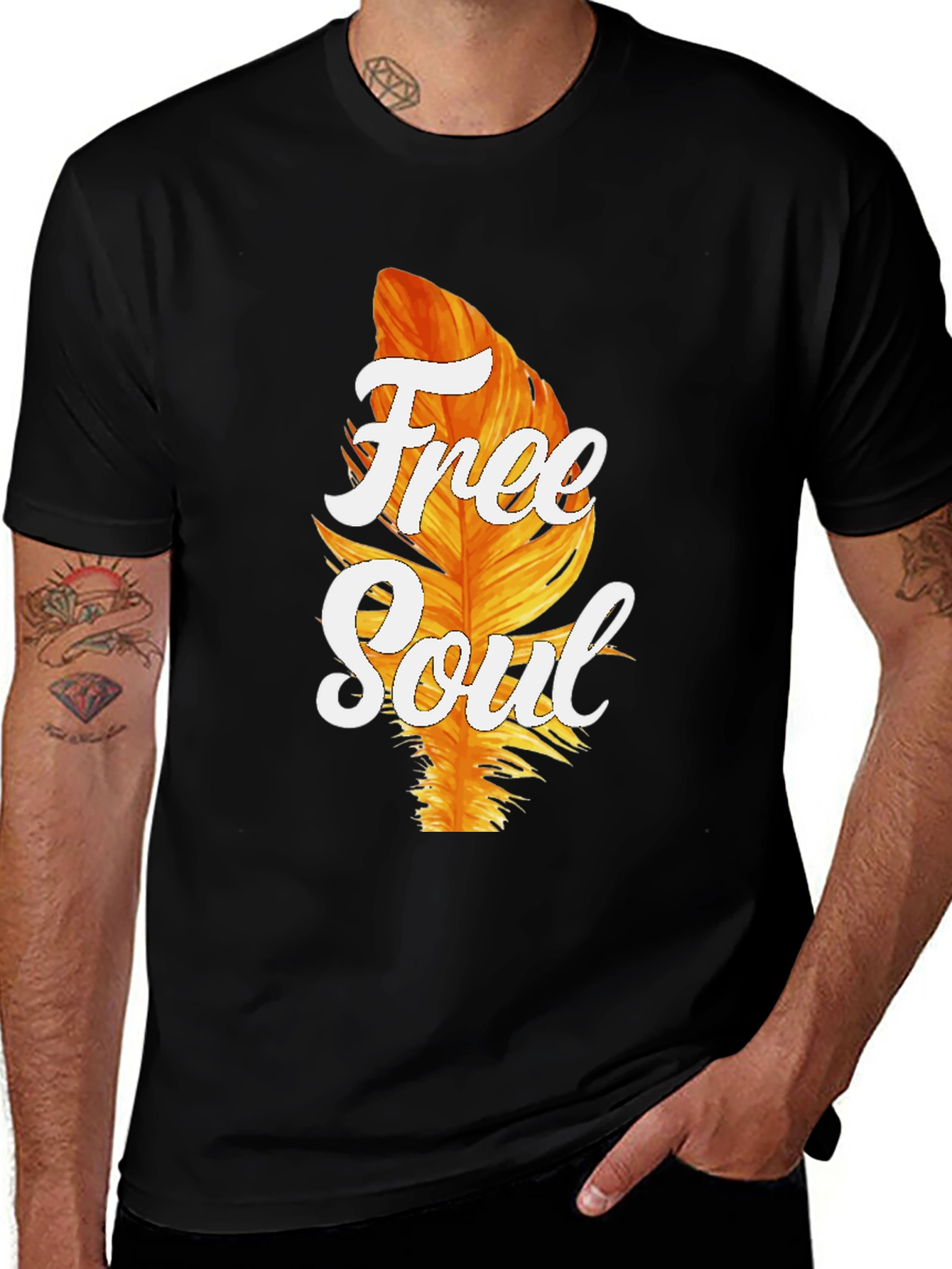 Variant 28 of Free Soul Graphic T-Shirt - Black