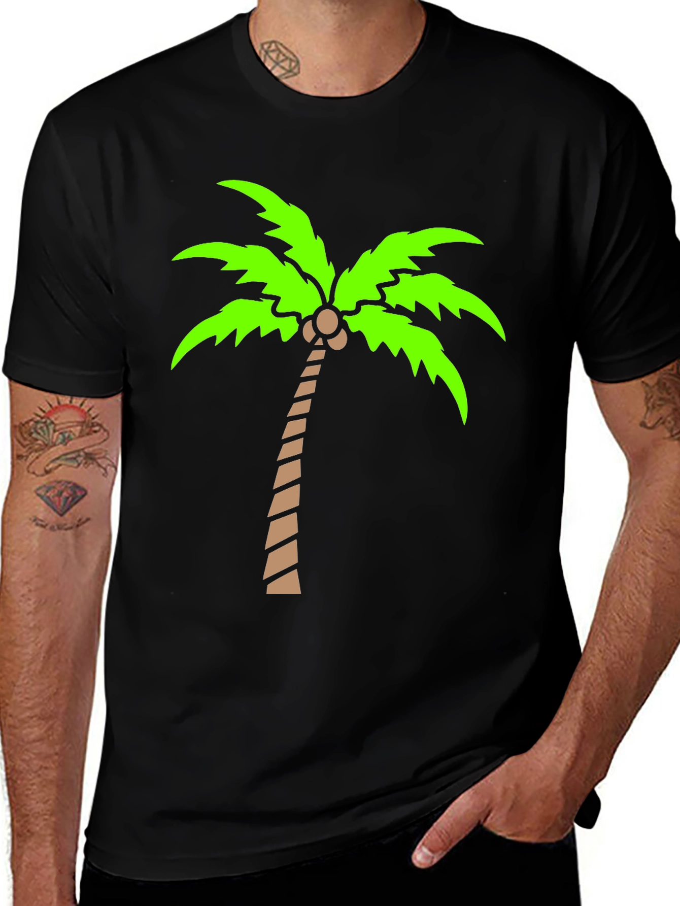 Variant 17 of Palm Tree Graphic T-Shirt - Tropical Vacation Ready