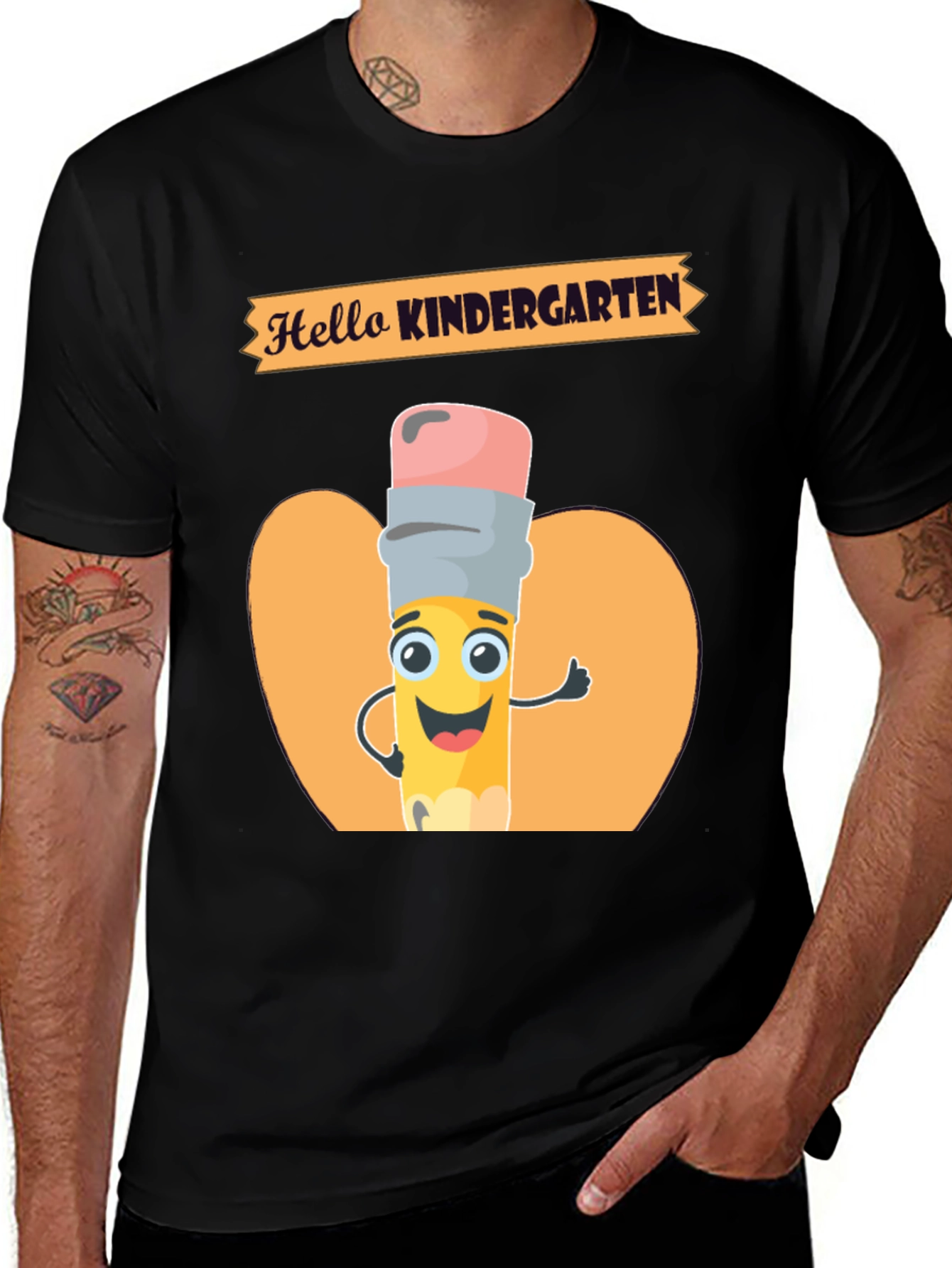 Variant 12 of Hello Kindergarten T-Shirt - Back to School Pencil Tee