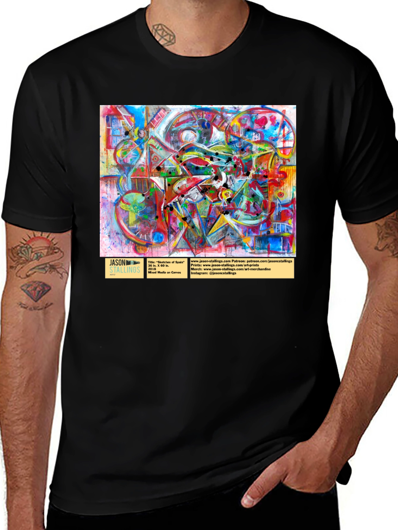 Abstract Art T-Shirt - "Sketches of Spain"