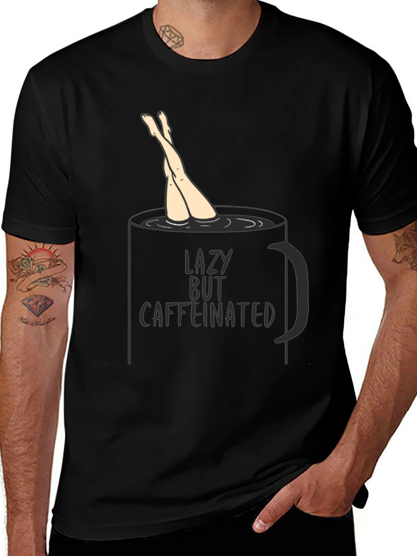 Variant 24 of Lazy But Caffeinated T-Shirt