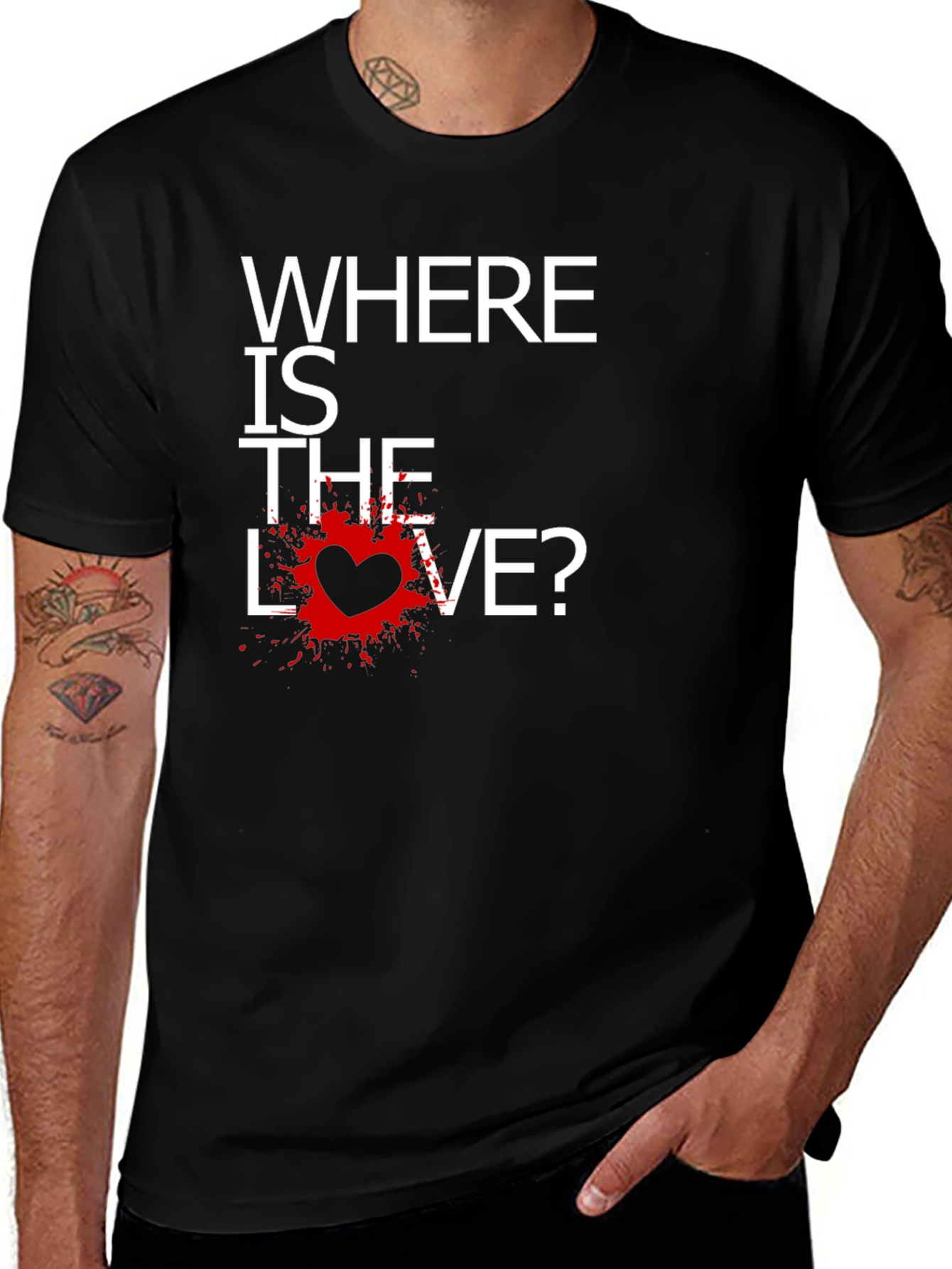 Variant 8 of Where Is The Love? Black T-Shirt