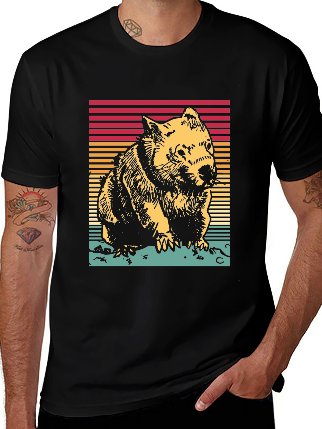 Variant 27 of Retro Wombat T-Shirt - Classic Graphic Tee