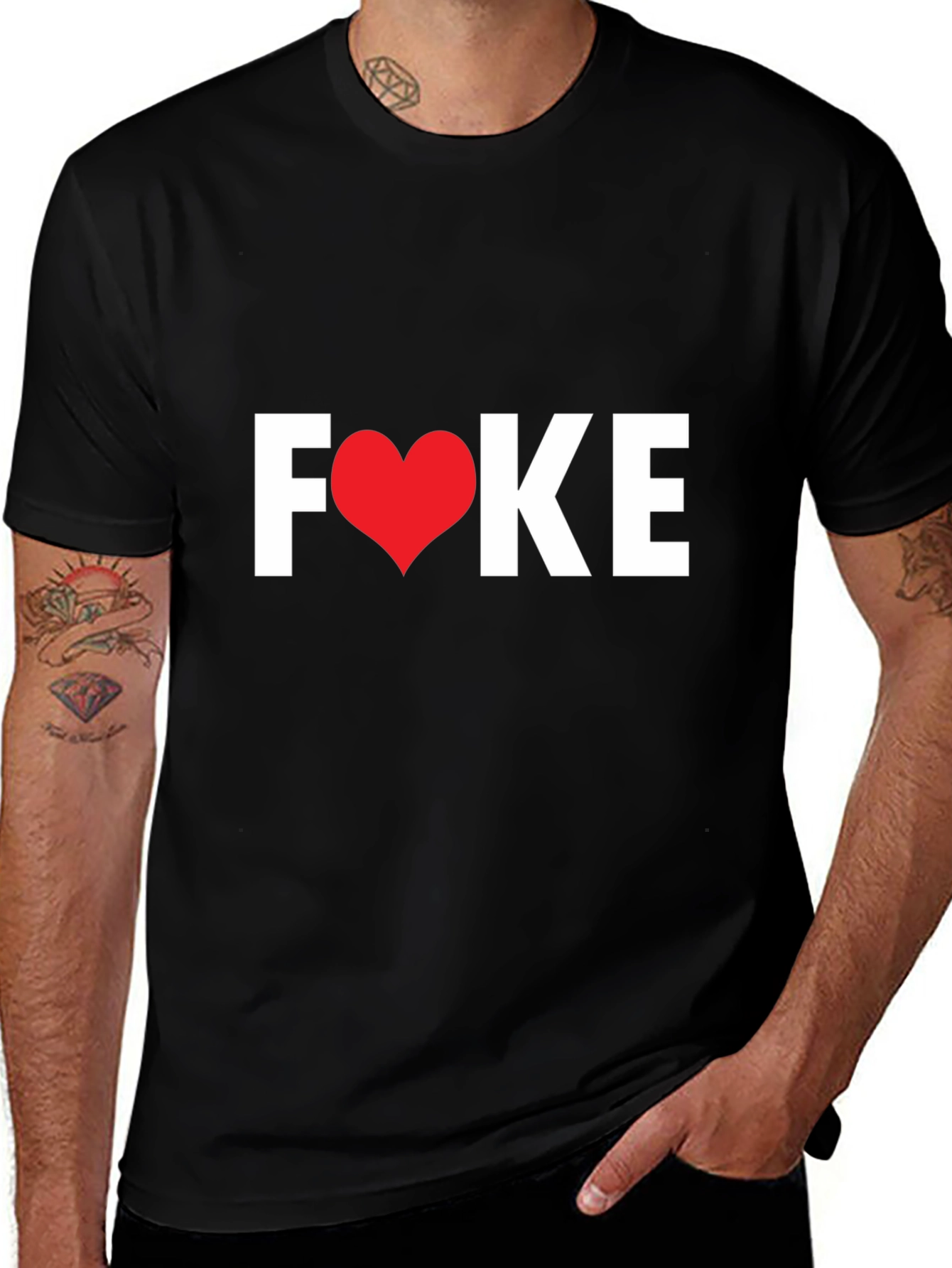 Variant 15 of F Love KE Black Cotton T-Shirt