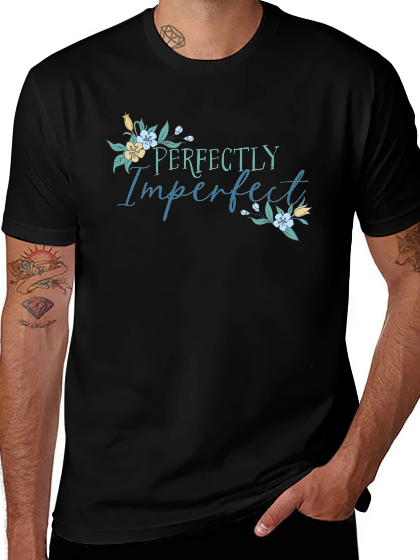 Variant 8 of Perfectly Imperfect Floral Graphic T-Shirt
