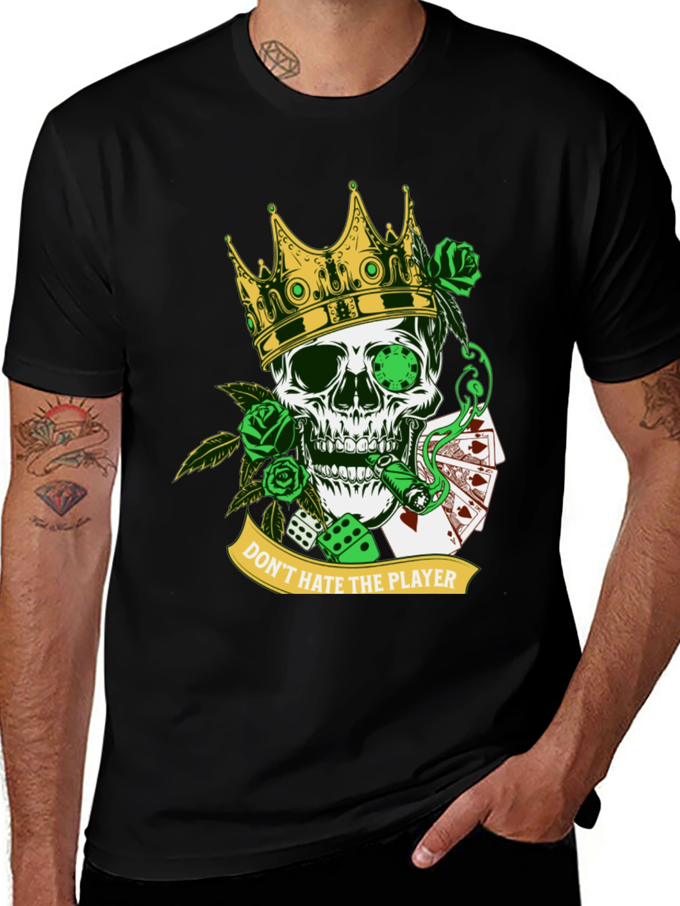 Poker Skull Tee - Don't Hate The Player