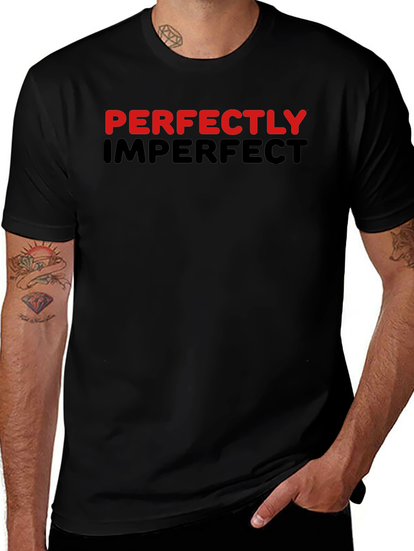 Variant 29 of Perfectly Imperfect Graphic Tee - Black