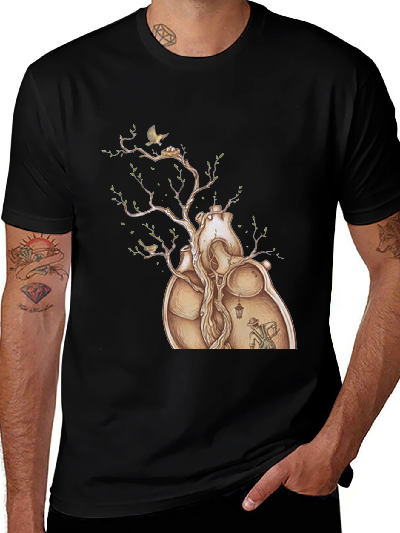 Variant 14 of Heart Tree Graphic Tee - Artistic Design