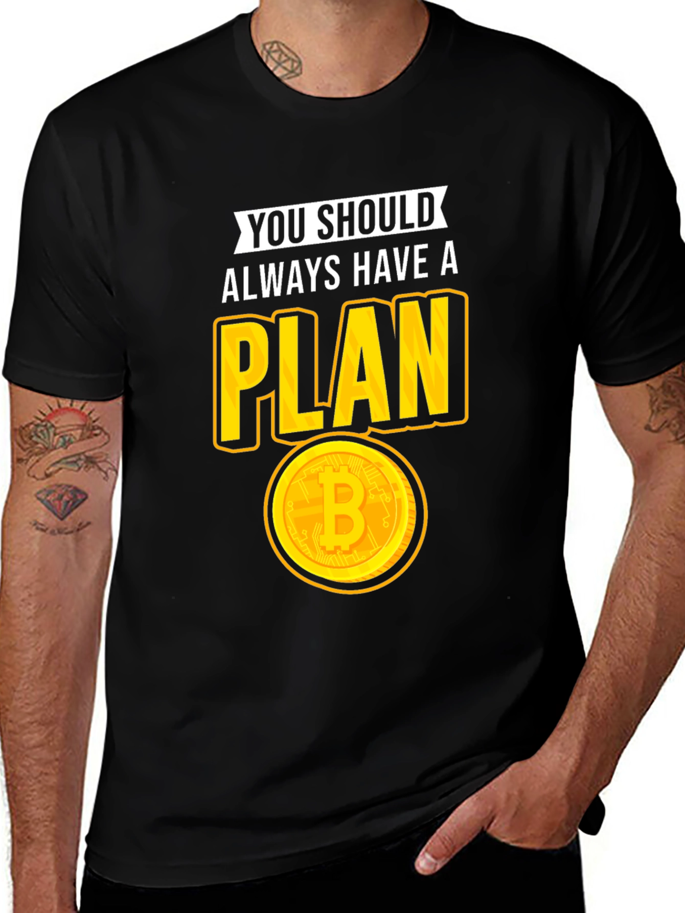 Bitcoin Plan Graphic Tee - Crypto Lover's T-Shirt