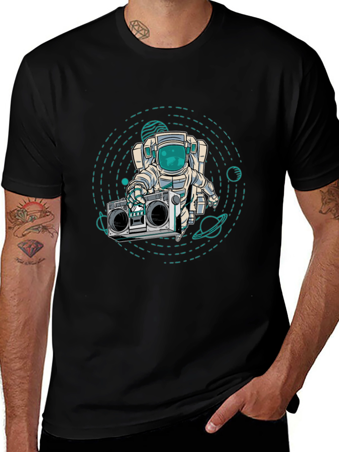 Variant 19 of Astronaut Boombox Graphic T-Shirt