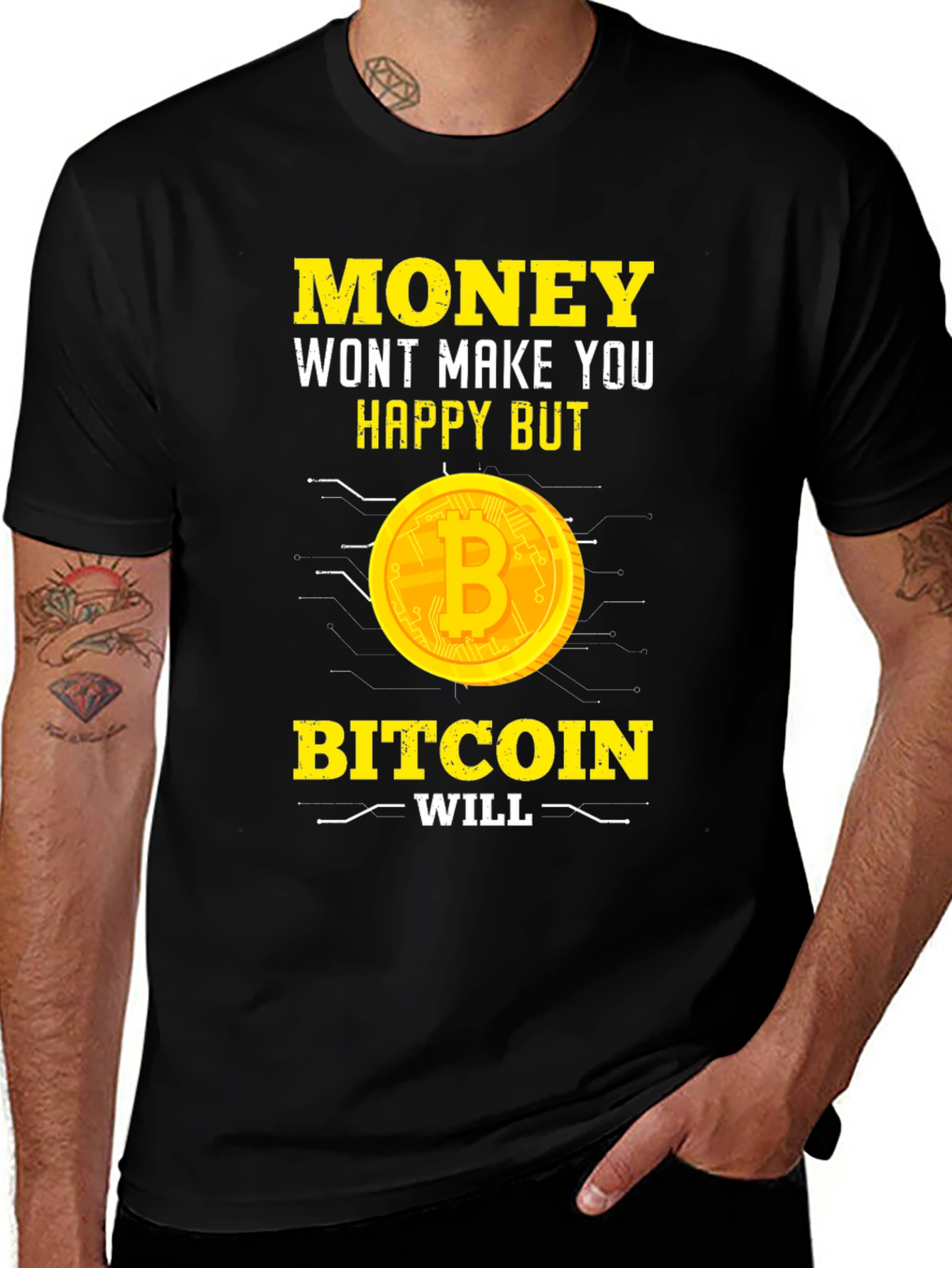 Variant 2 of Bitcoin Makes You Happy T-Shirt - Crypto Tee