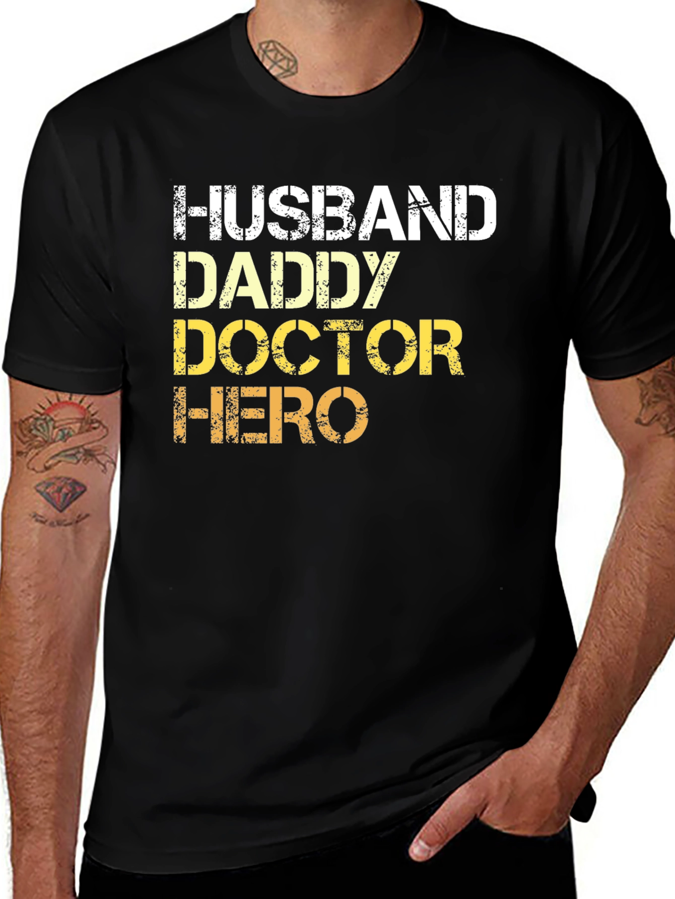 Variant 28 of Husband Daddy Doctor Hero T-Shirt - Men's Graphic Tee
