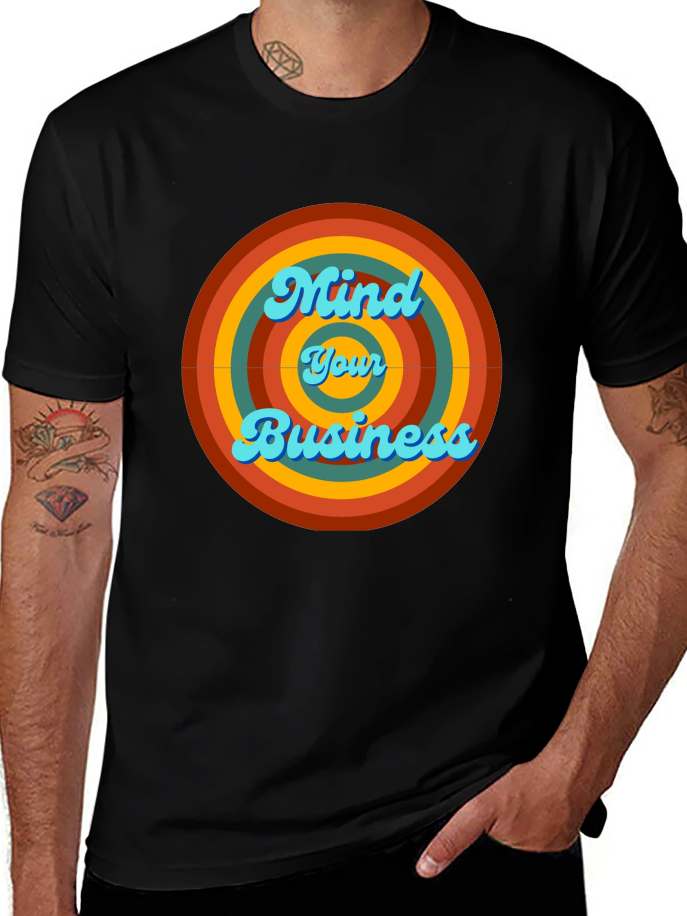 Variant 30 of Retro Mind Your Business Graphic T-Shirt