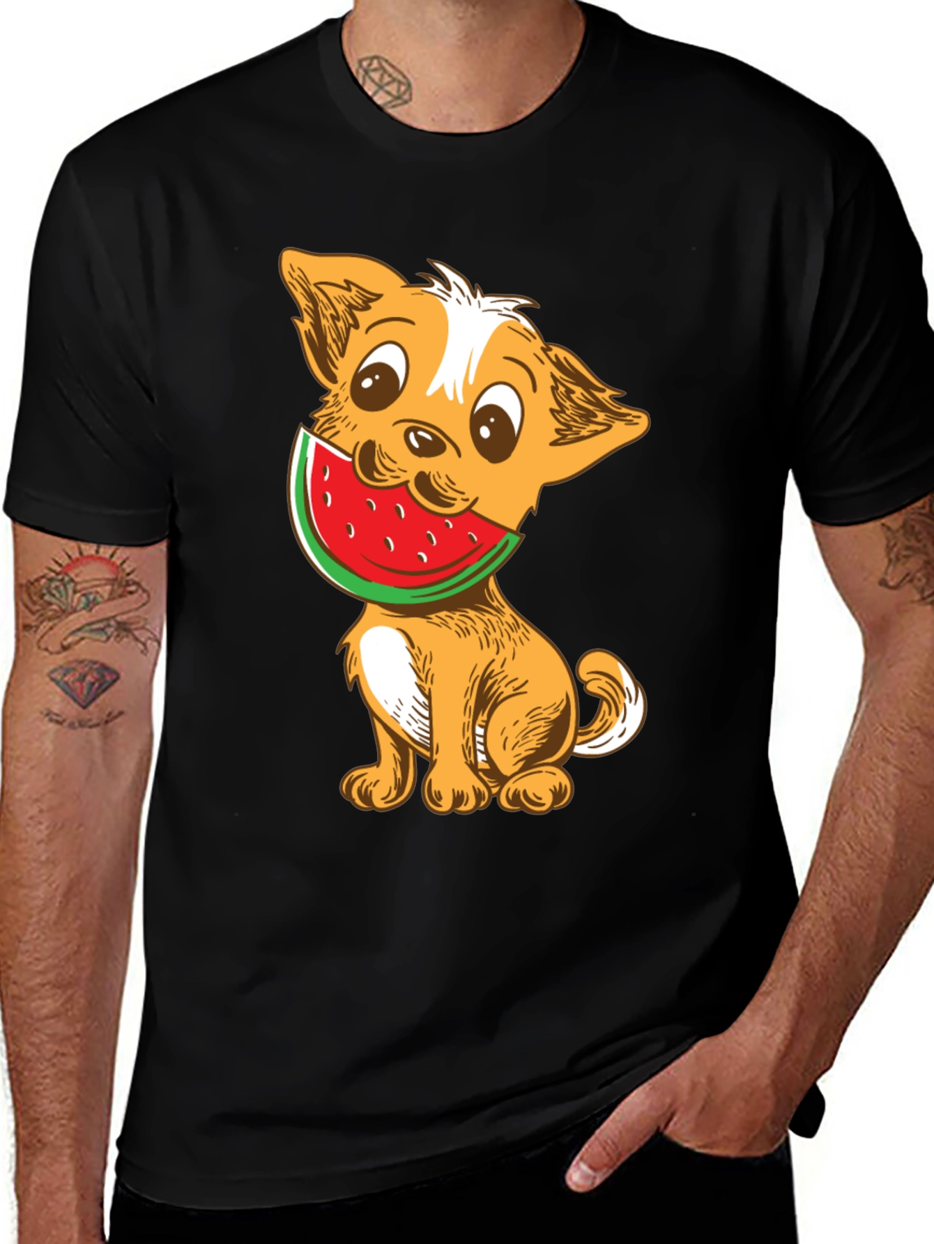 Variant 7 of Dog with Watermelon Graphic T-Shirt