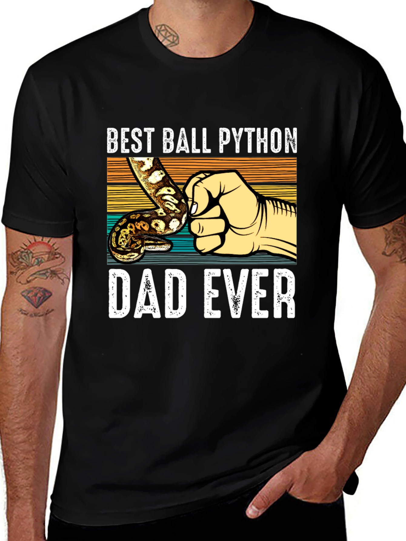 Variant 7 of Best Ball Python Dad Ever T-Shirt