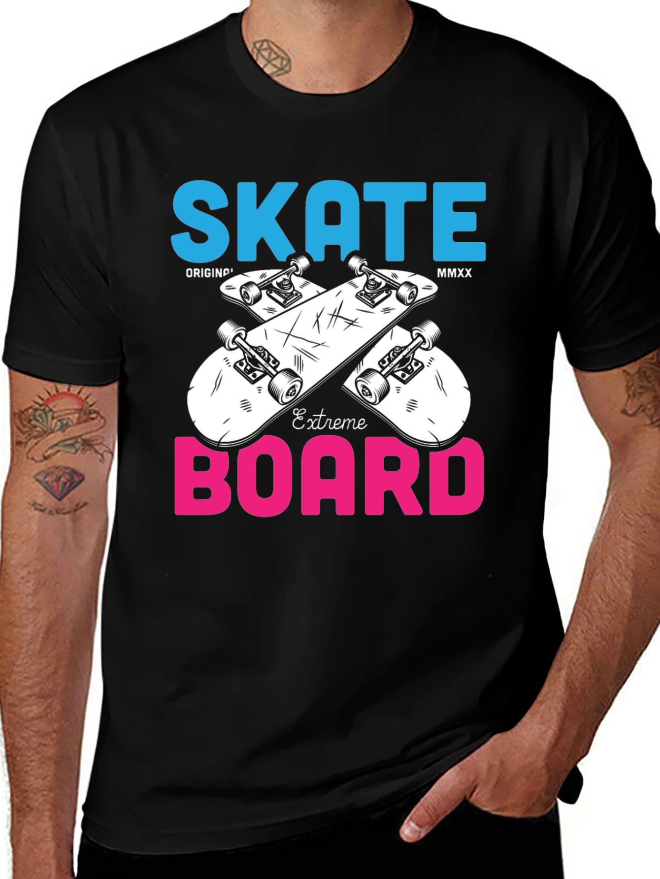 Skate Board Extreme T-Shirt, Unique Design