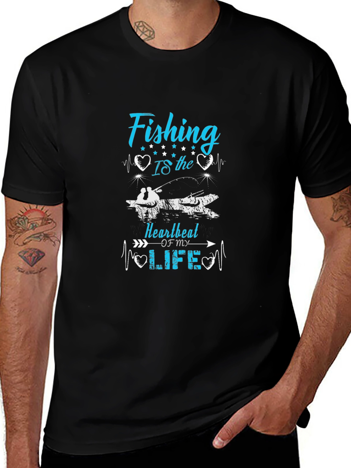 Variant 26 of Fishing Heartbeat T-Shirt - Angler's Passion
