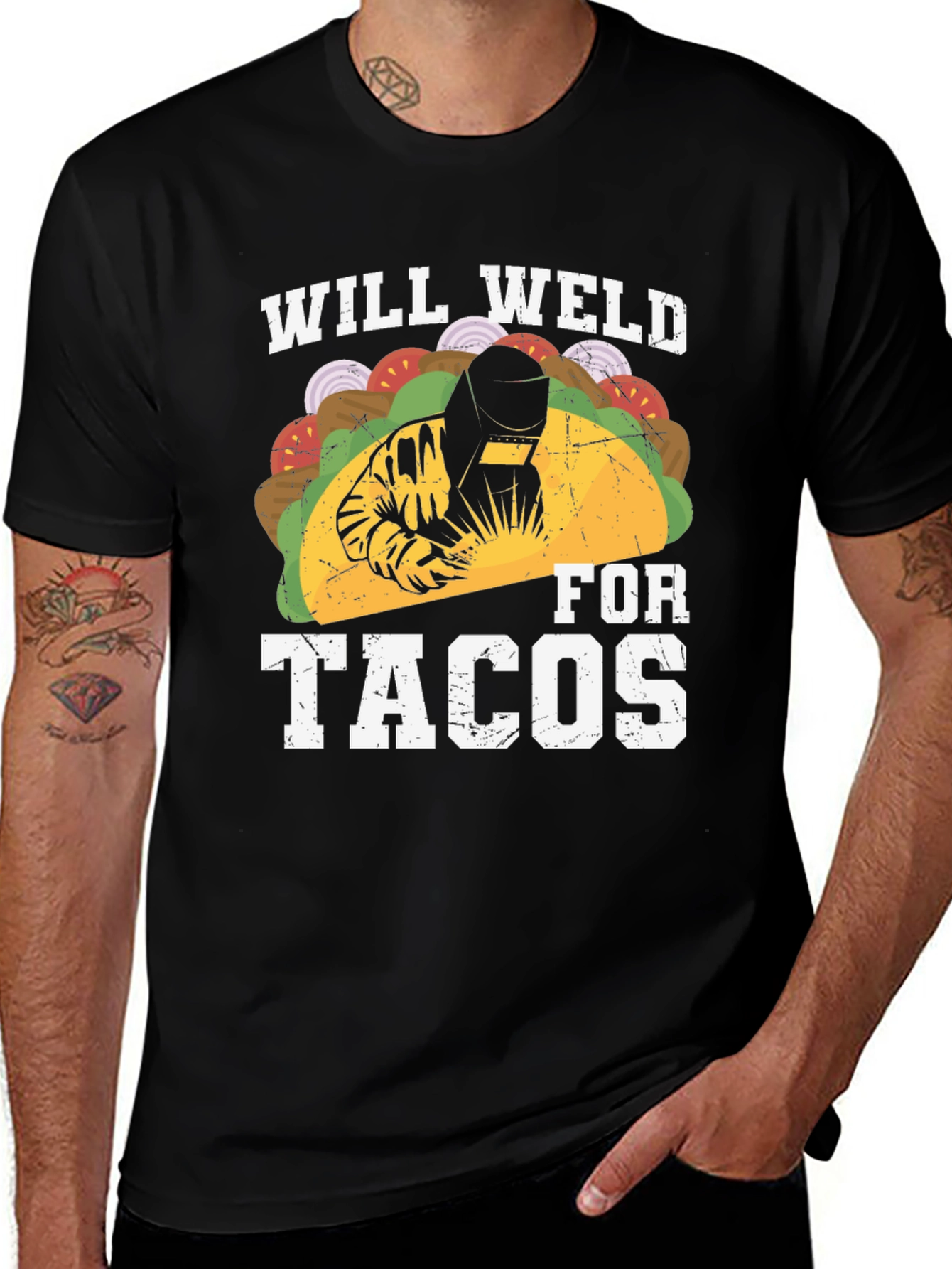 Variant 20 of Will Weld for Tacos Graphic Tee