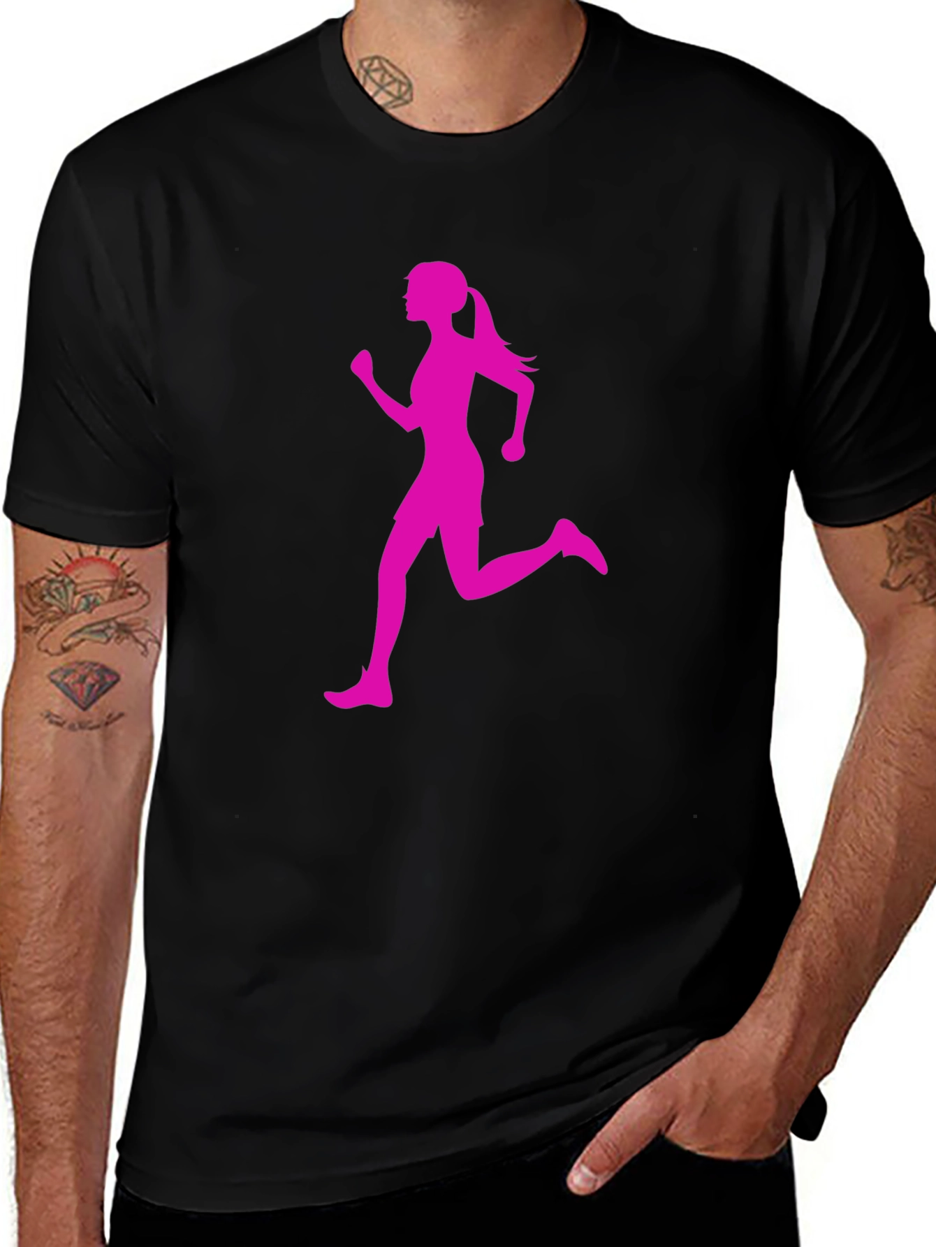 Variant 16 of Pink Runner Graphic T-Shirt