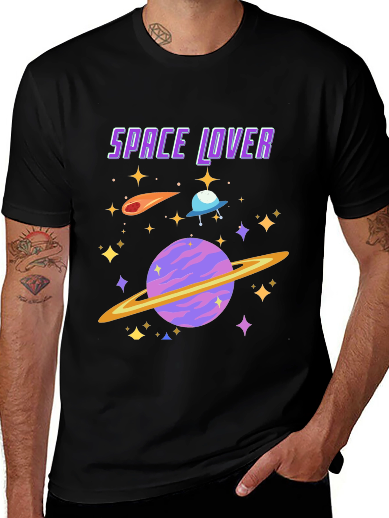 Variant 11 of Space Lover Graphic Tee - Galaxy Design