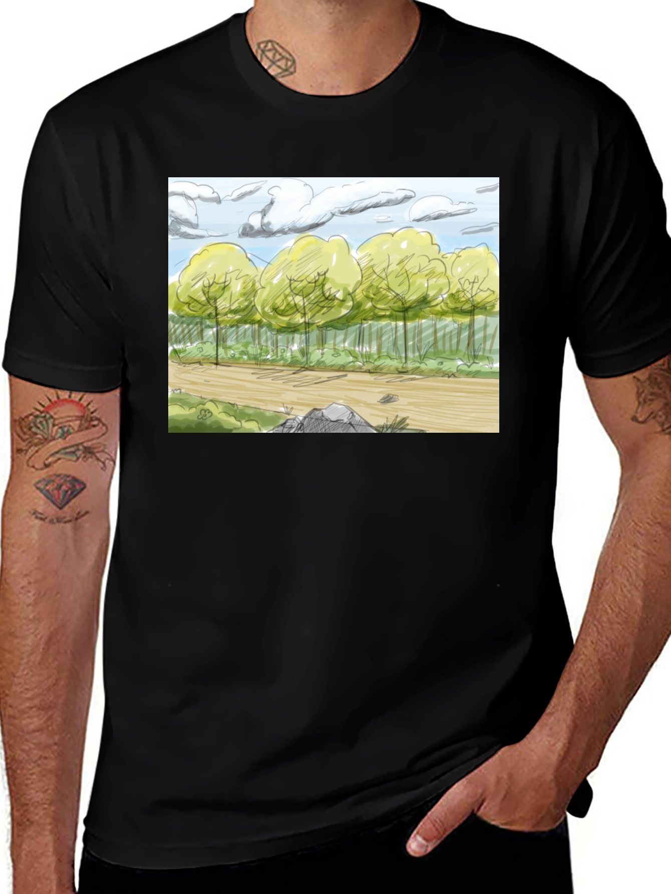 Forest Path Graphic Tee - Nature Lover's T-Shirt