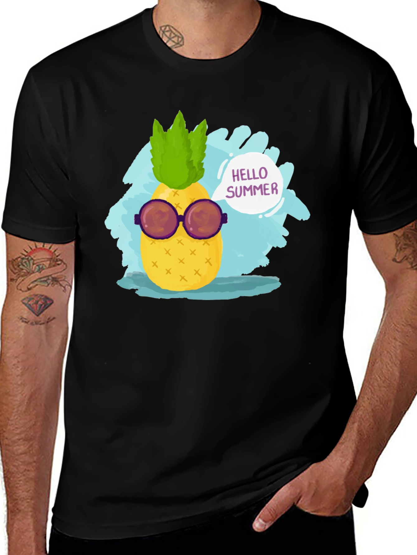 Variant 15 of Summer Pineapple Graphic Tee