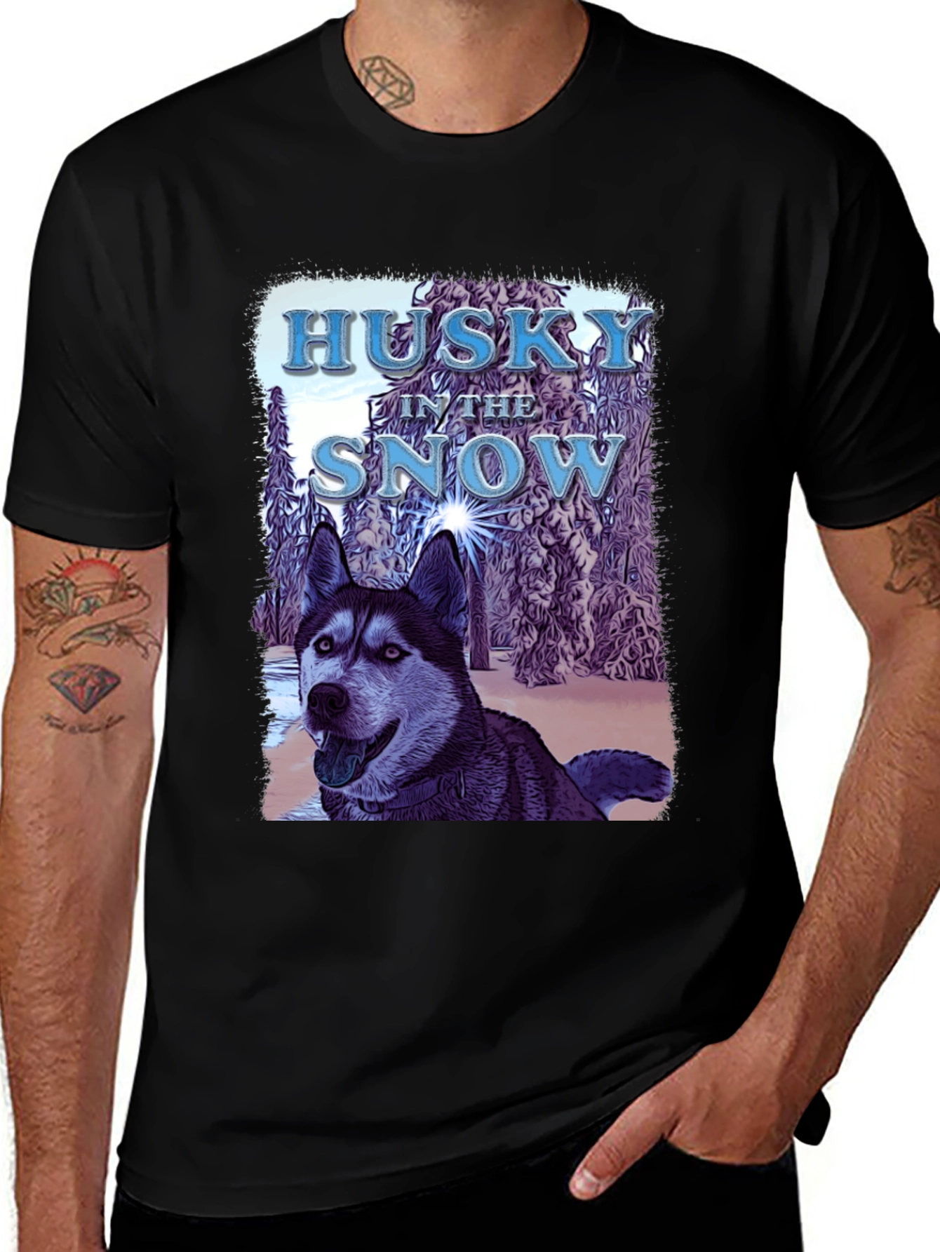 Variant 25 of Husky in the Snow Graphic Tee