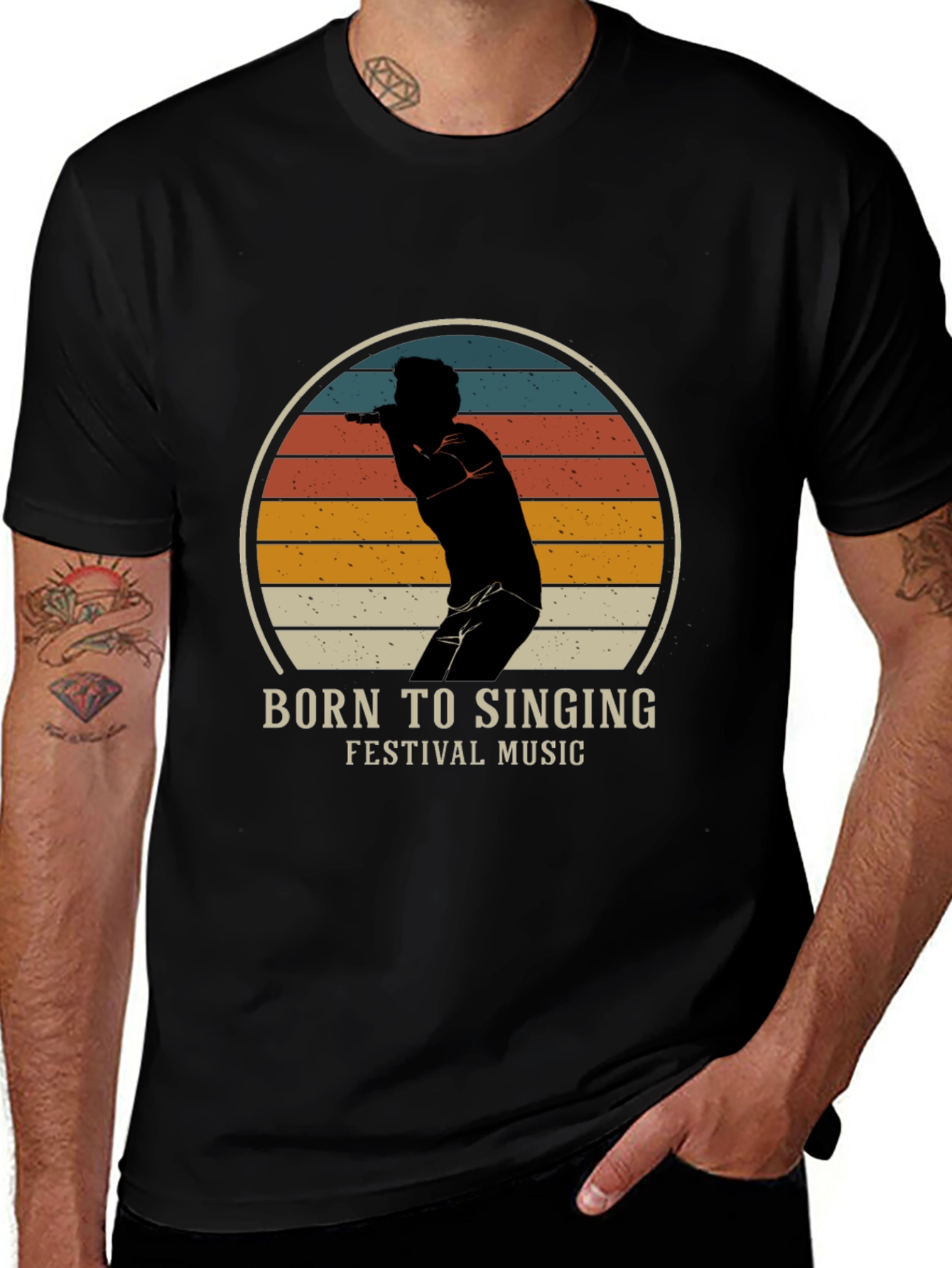 Variant 20 of Born to Sing T-Shirt - Festival Music