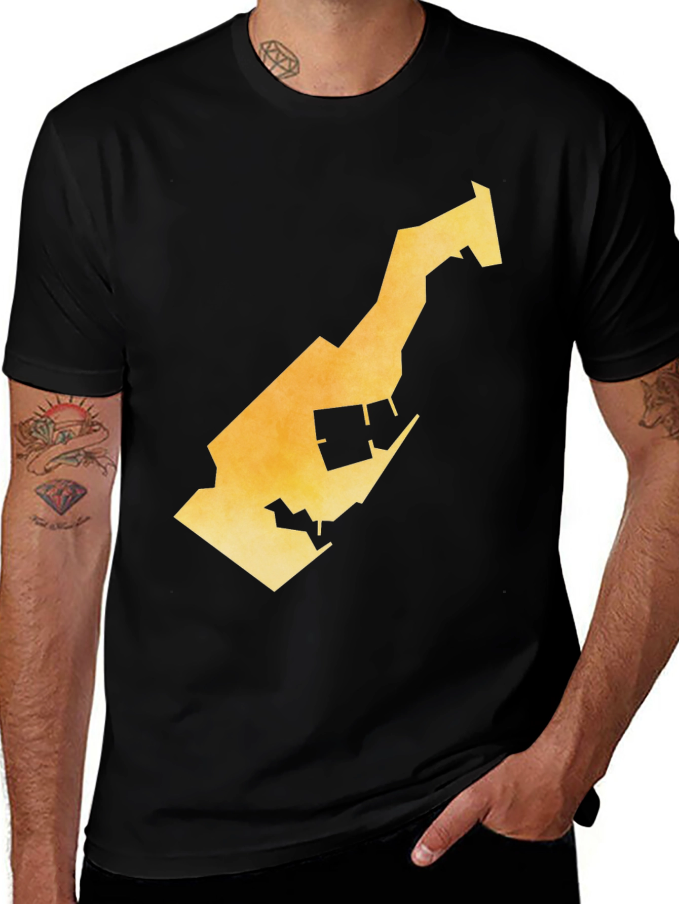Monaco Map T-Shirt - Abstract Graphic Tee