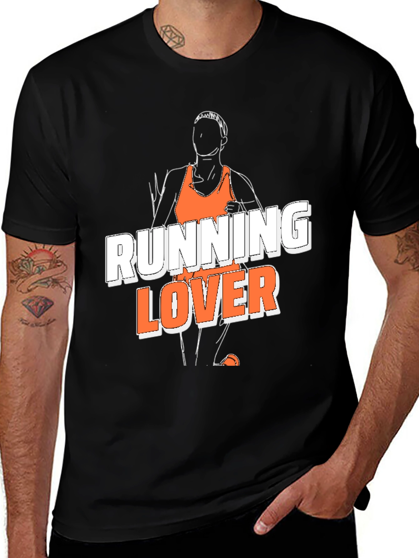 Variant 7 of Running Lover T-Shirt - Black