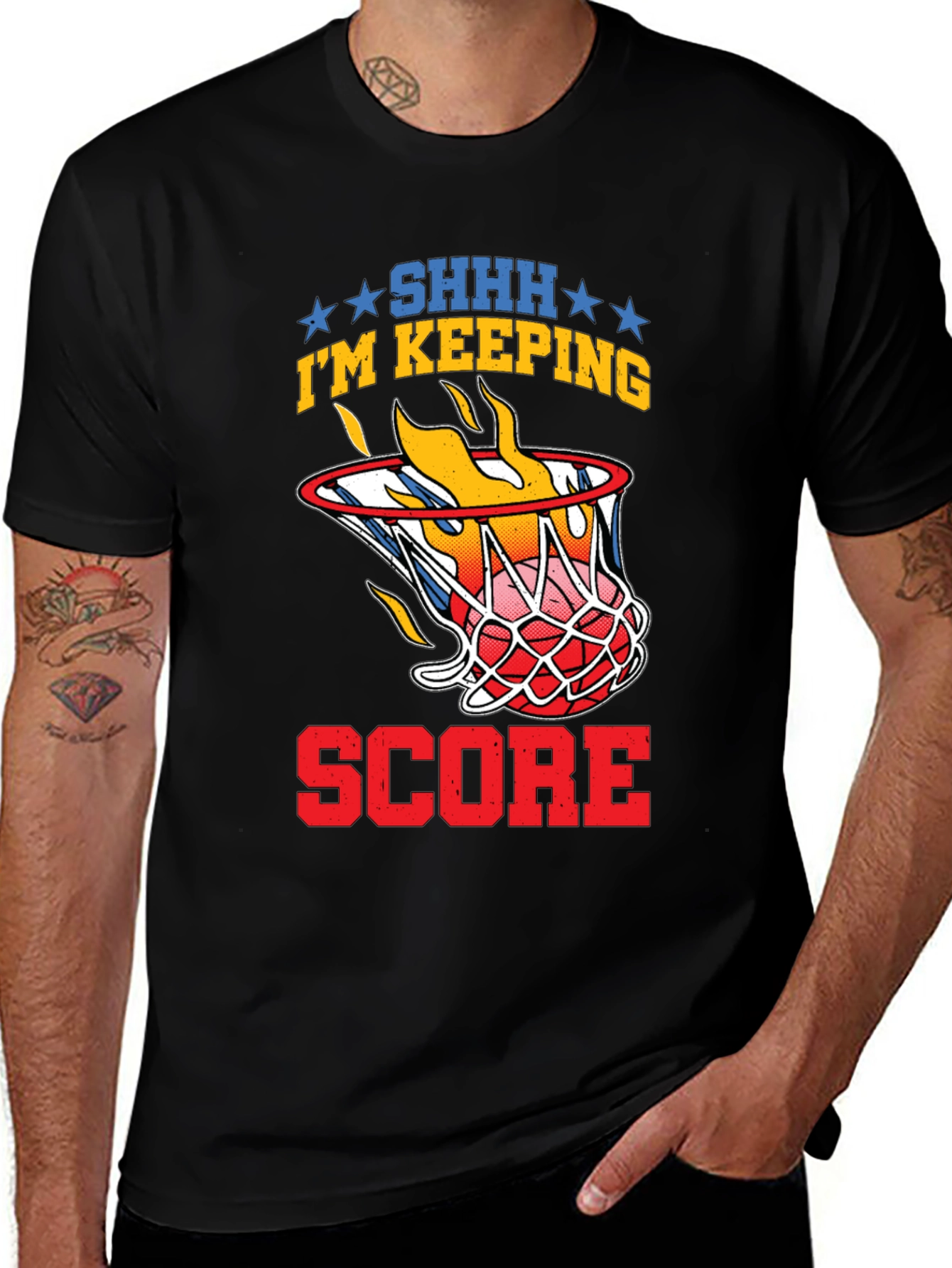 Variant 15 of Basketball Scorekeeper Graphic T-Shirt