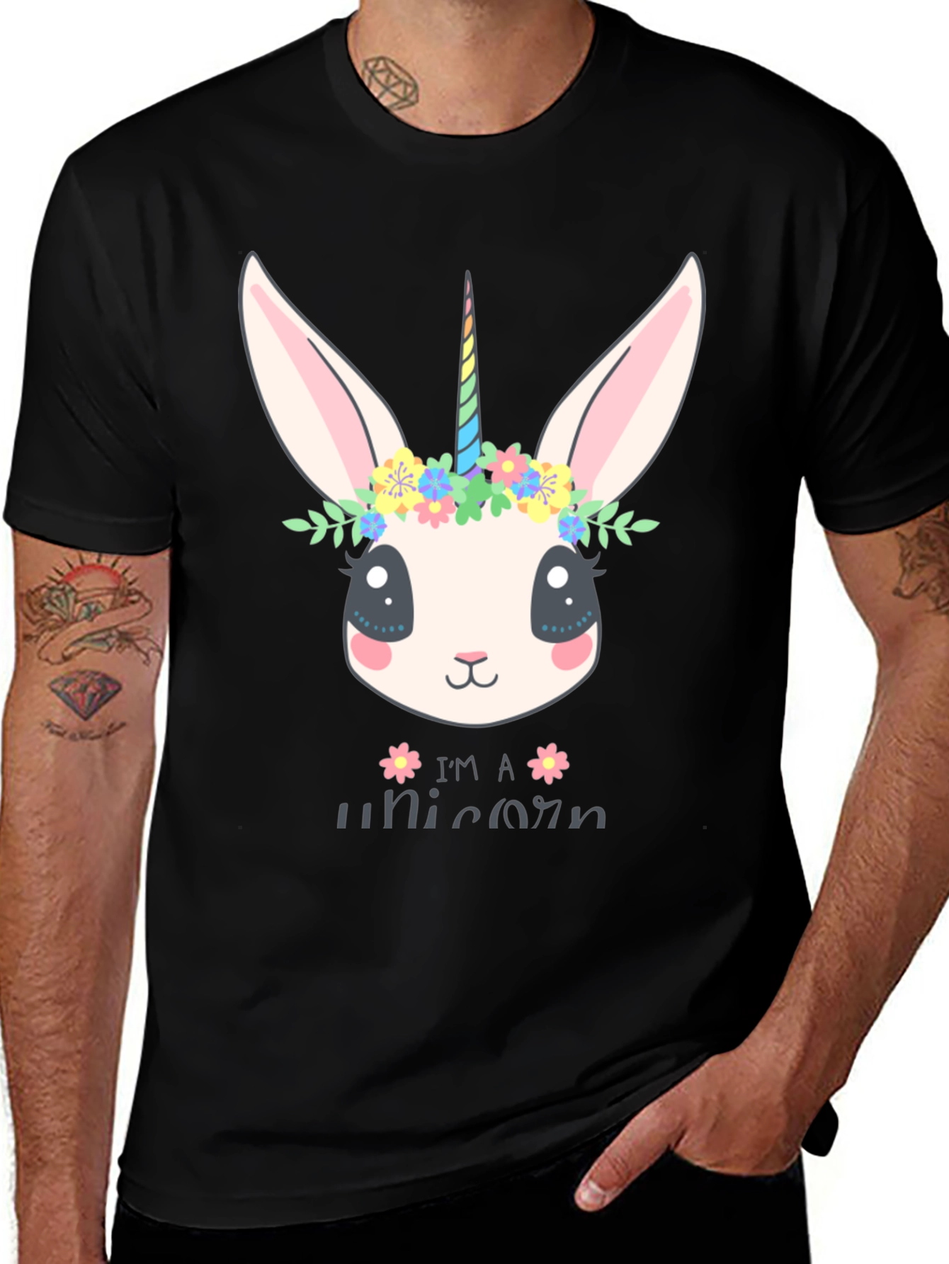 Variant 2 of I'm a Unicorn Cute Bunny Graphic T-Shirt