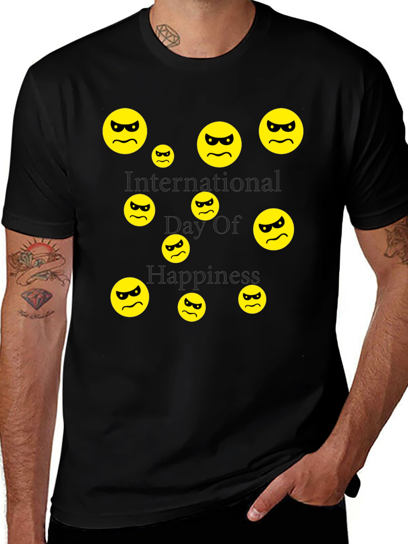Variant 3 of Angry Emoji Graphic Print Men's T-Shirt