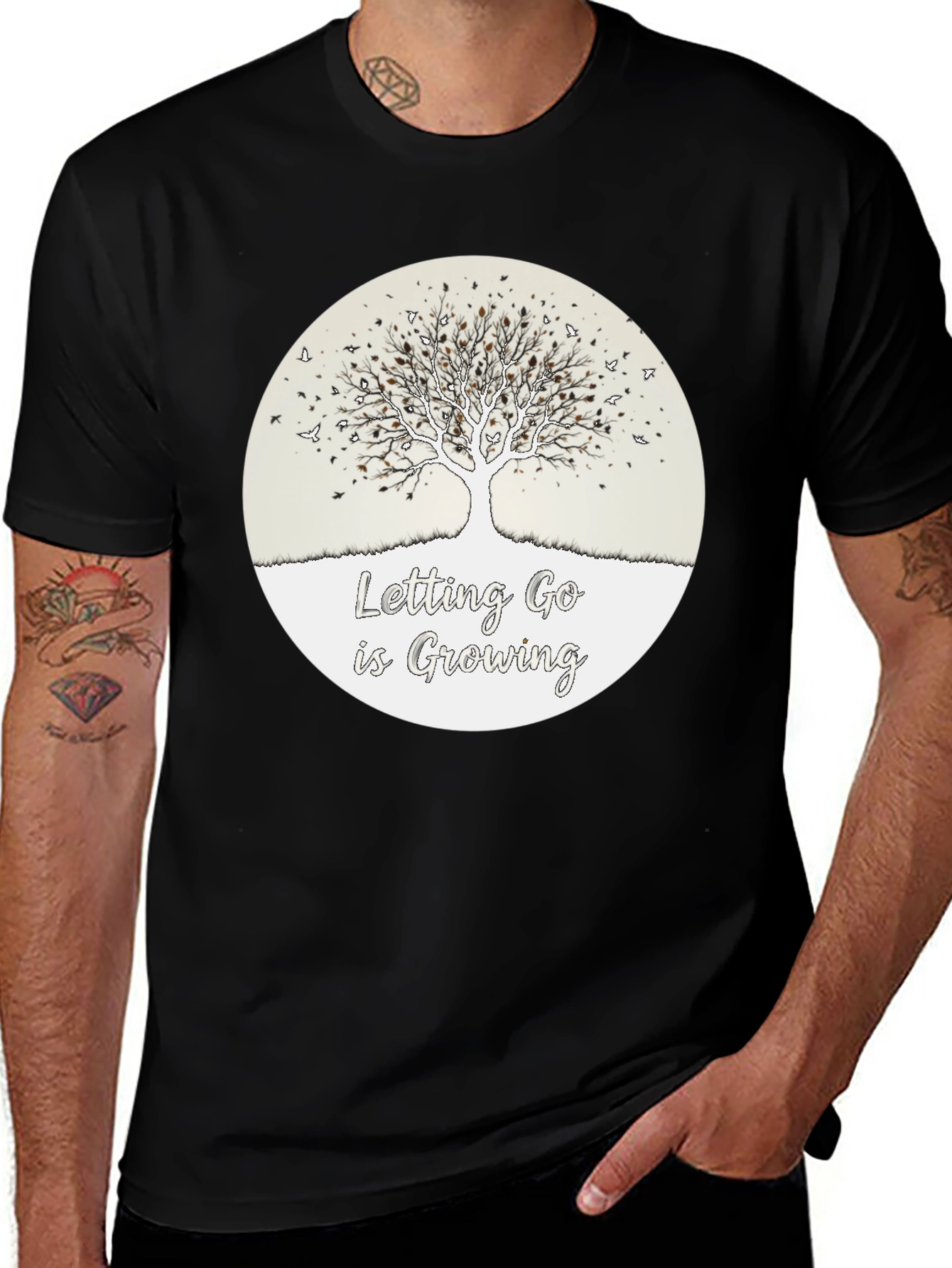 Variant 22 of Letting Go Is Growing Tree Graphic Tee