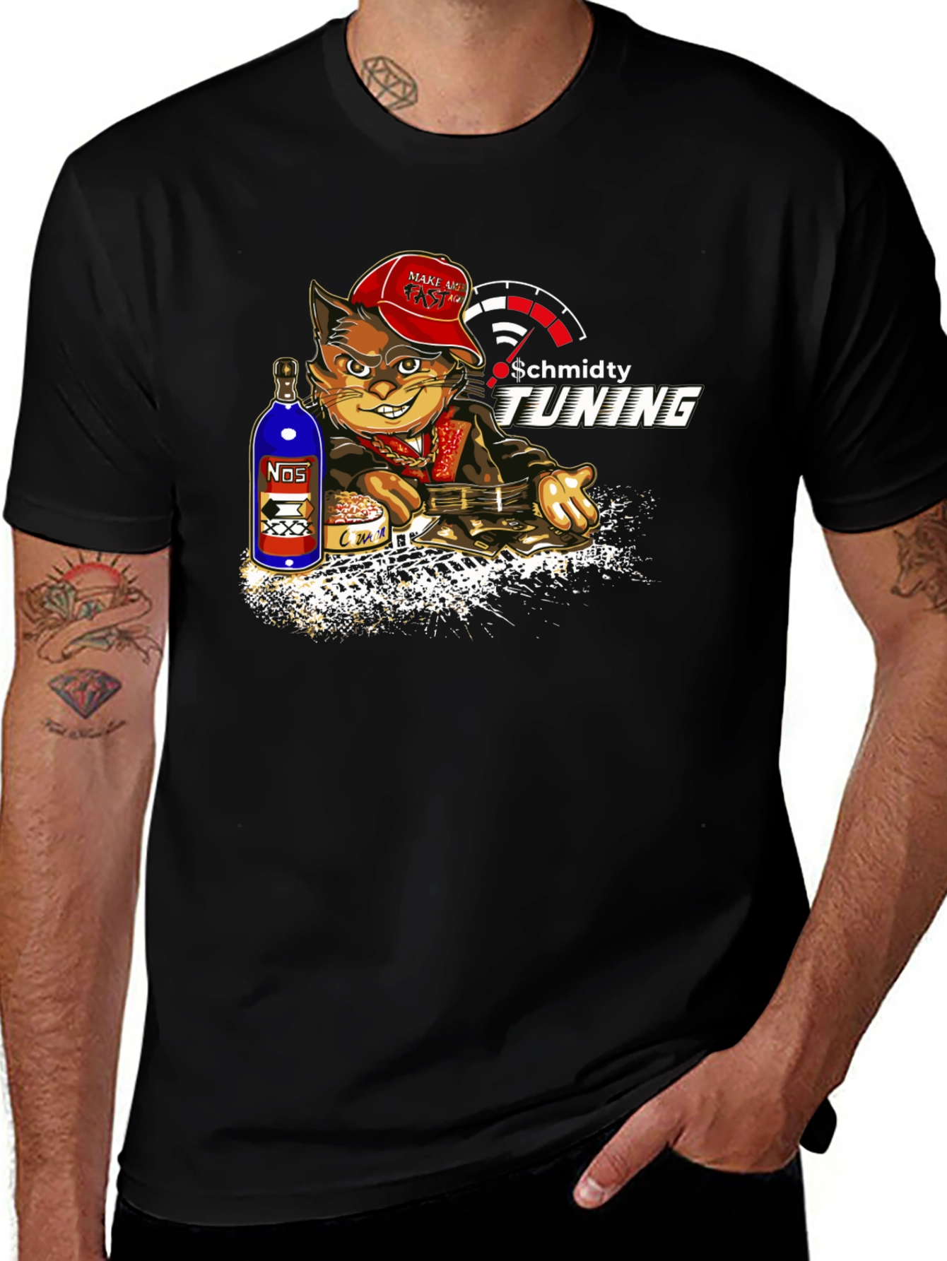 Variant 14 of Schmidt Tuning Cat Graphic T-Shirt