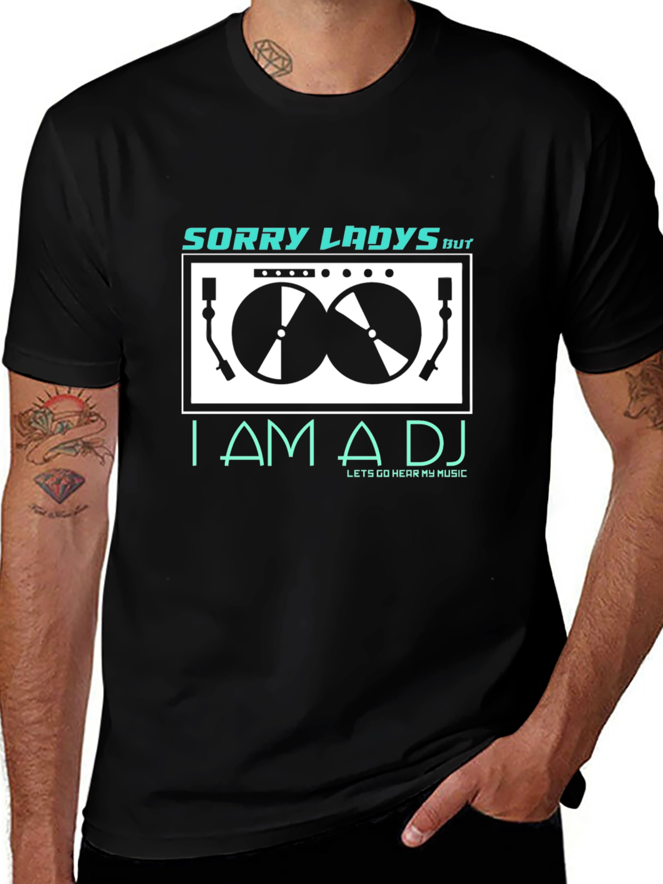 Variant 4 of Sorry Ladies, I Am A DJ Graphic T-Shirt - Black