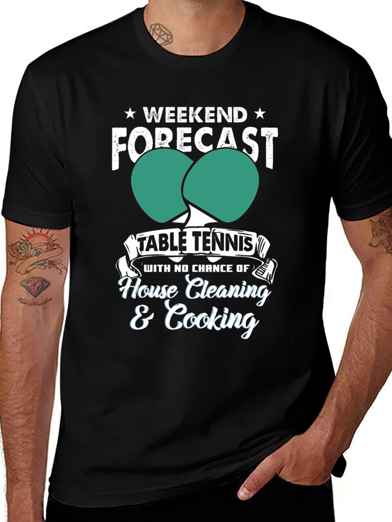 Variant 16 of Weekend Forecast Table Tennis T-Shirt