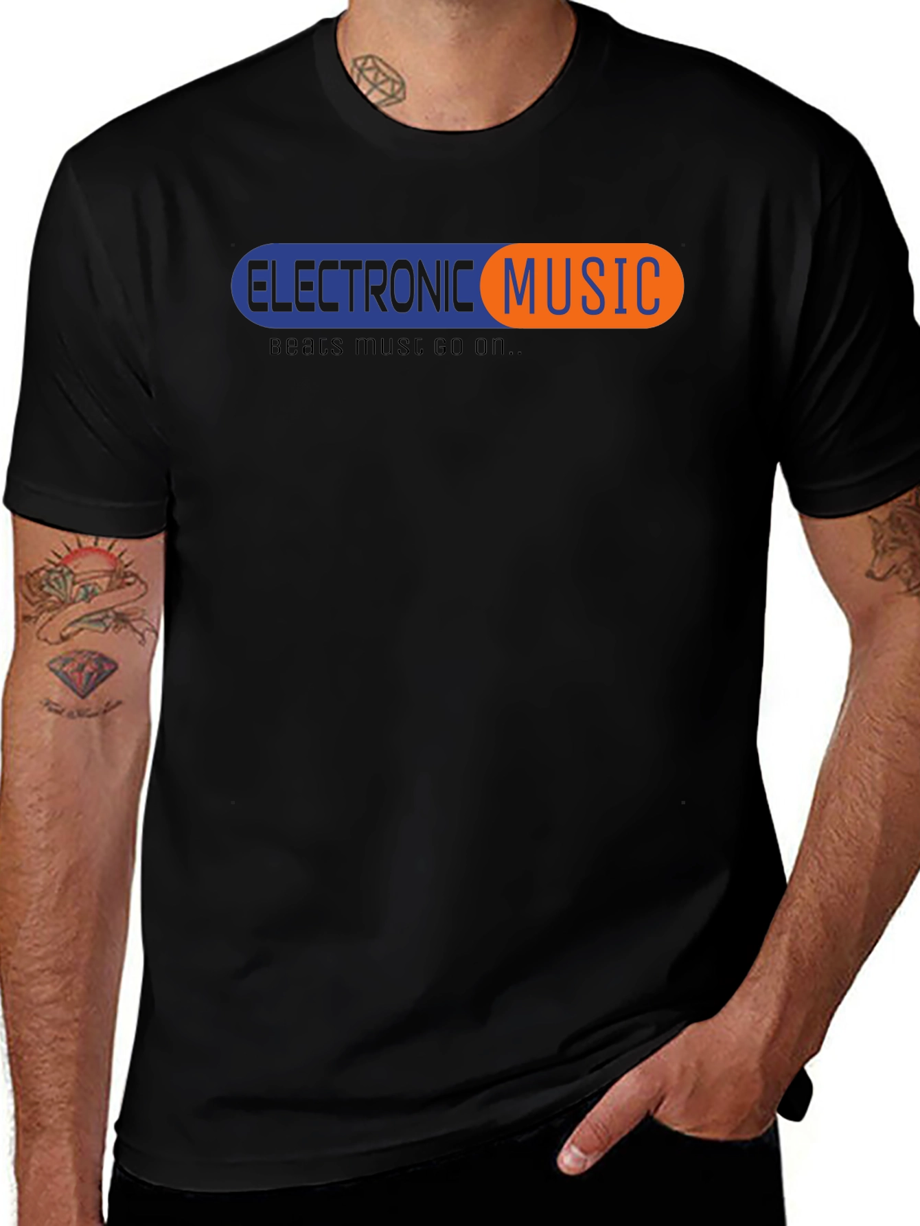 Variant 17 of Electronic Music Pill T-Shirt - Beats Must Go On!