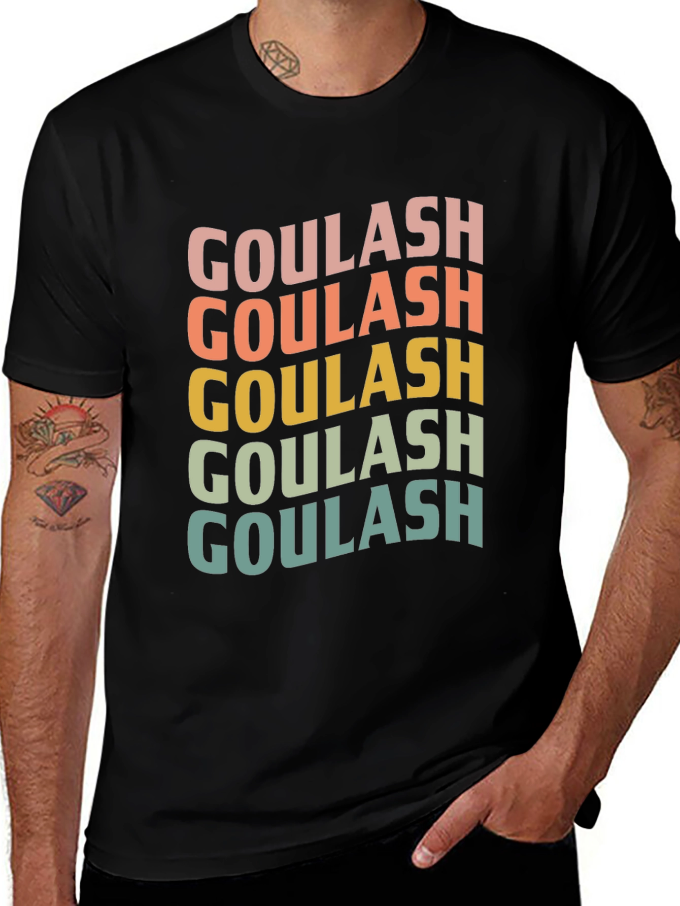 Variant 18 of Goulash Retro T-Shirt - Foodie Fashion Tee