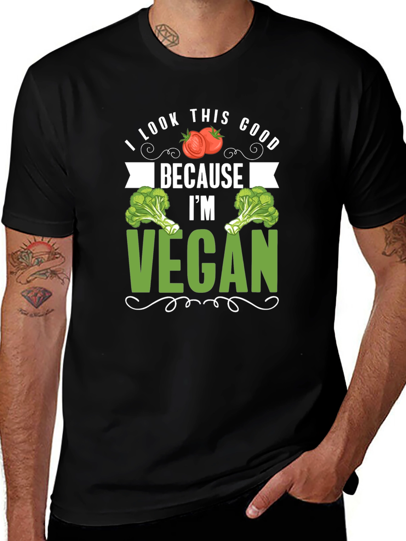 Vegan T-Shirt: I Look This Good Because I'm Vegan