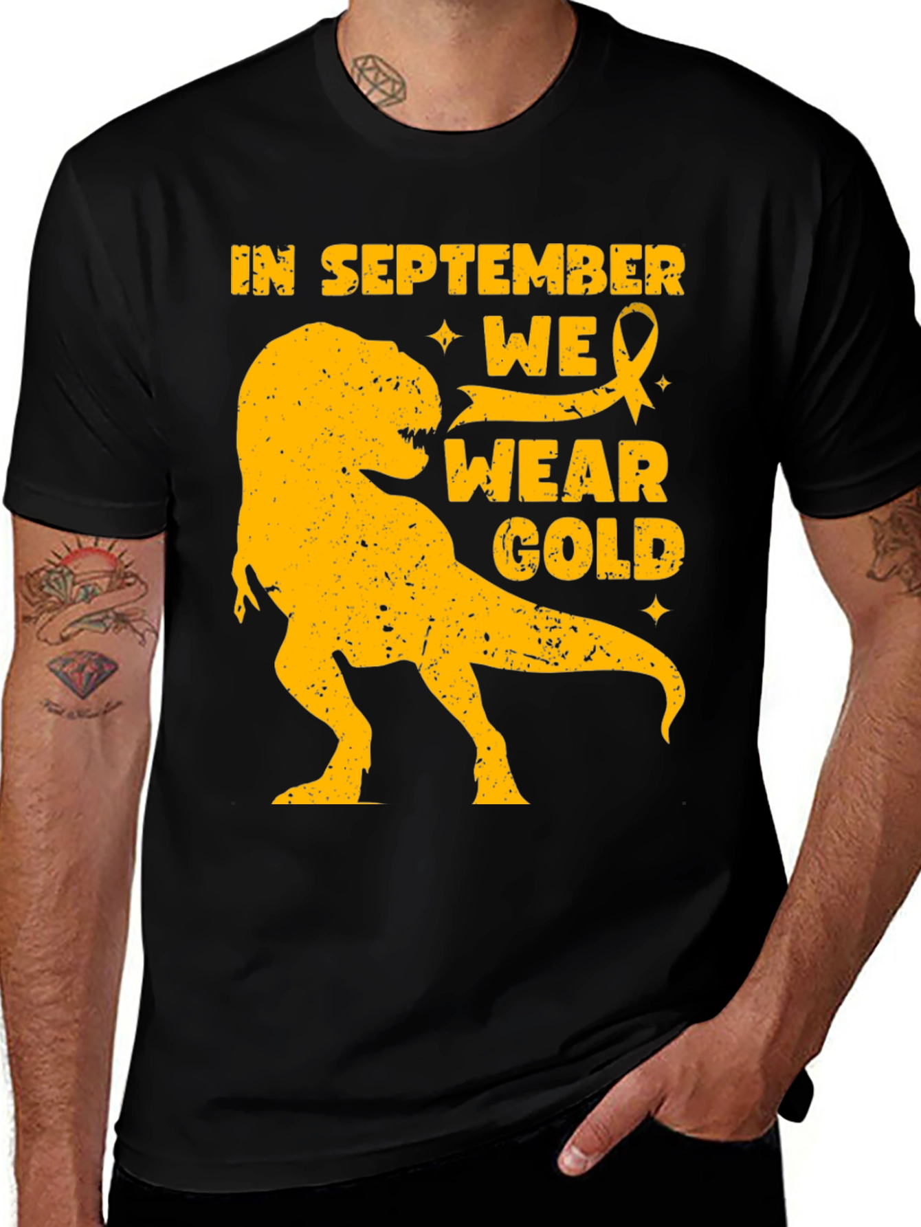 Variant 20 of September Dinosaur Gold Ribbon T-Shirt