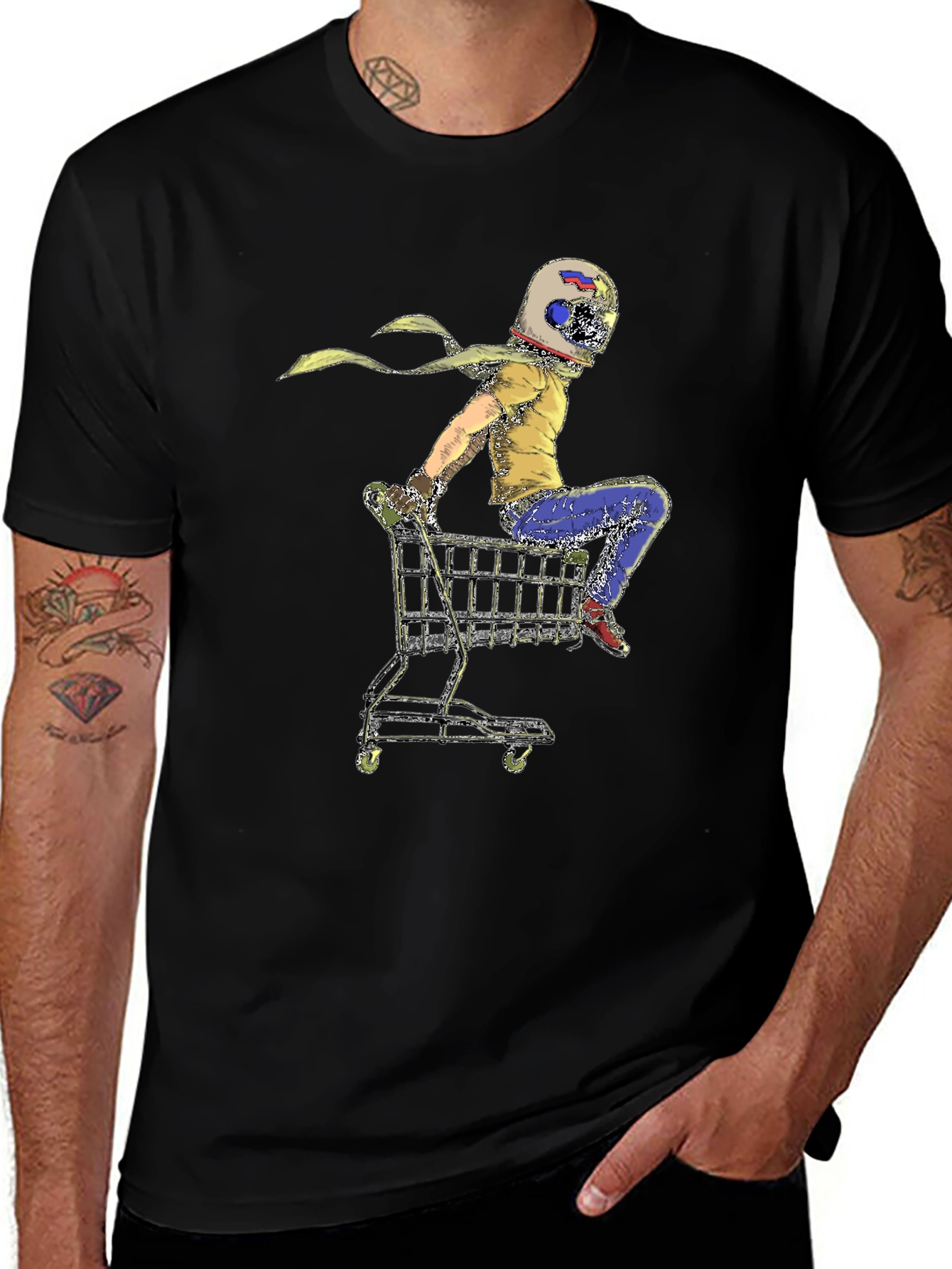 Helmet Rider Shopping Cart T-Shirt