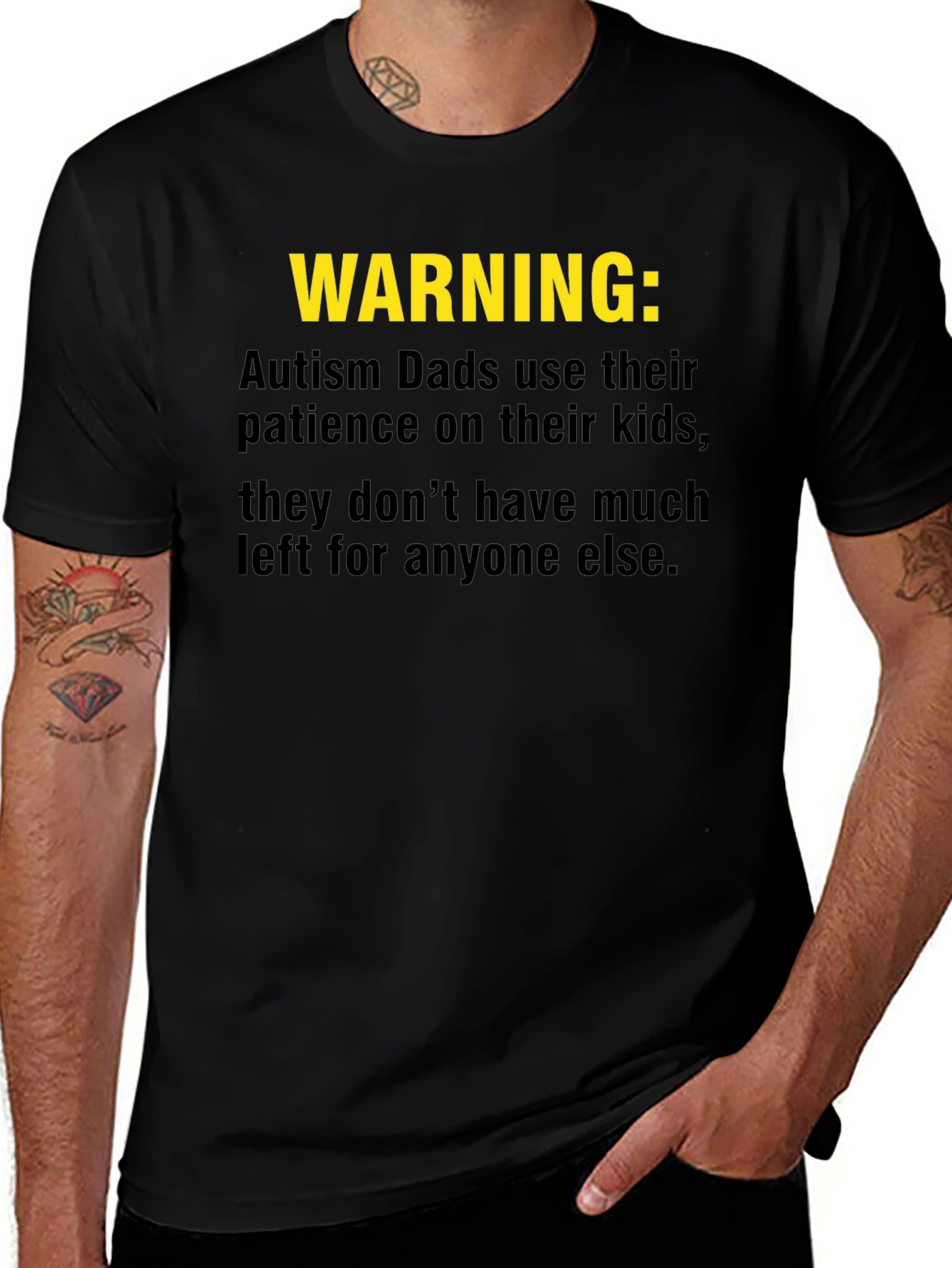 Autism Dad Warning T-Shirt - Patience Depleted