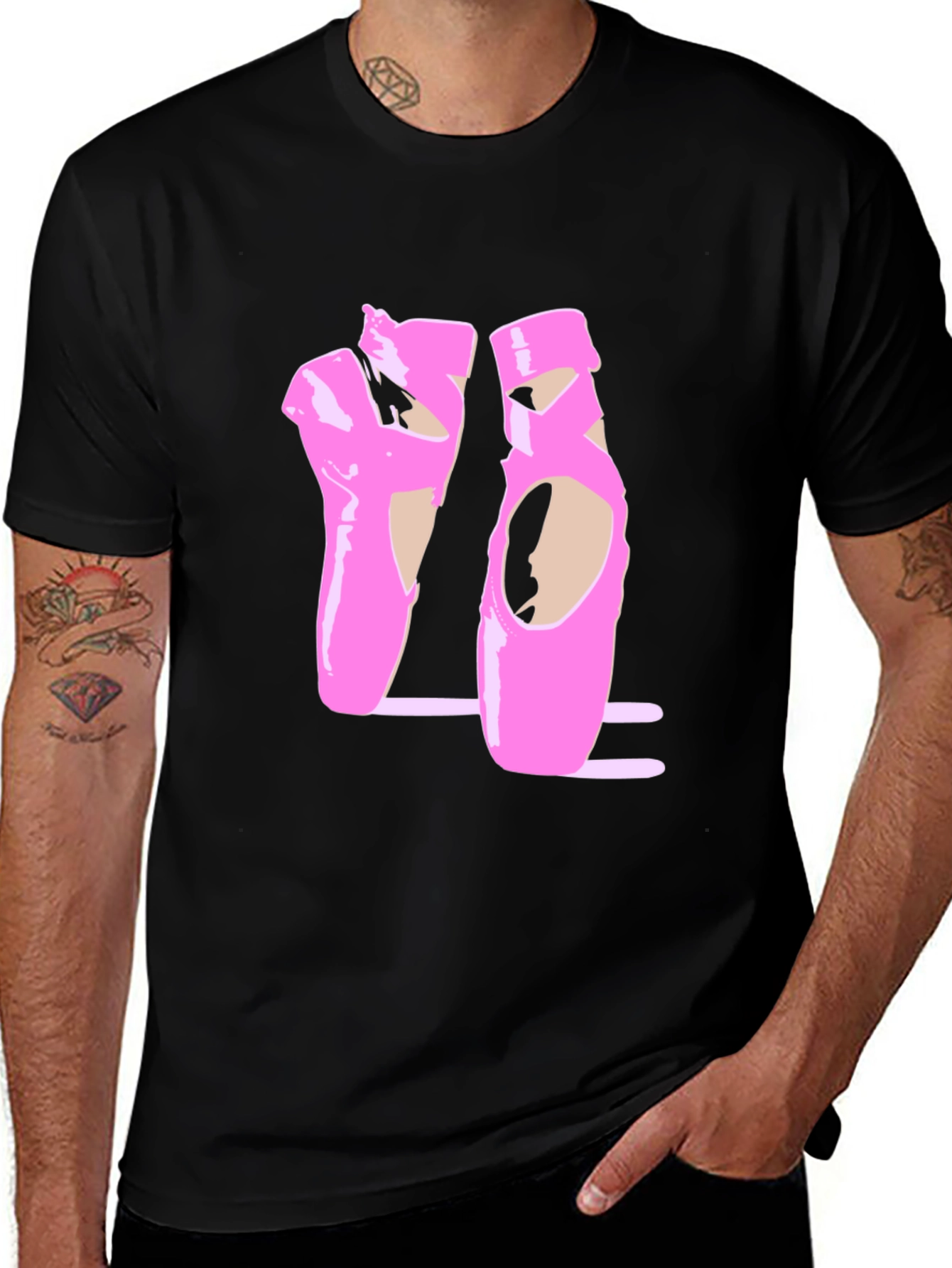 Variant 8 of Pink Ballet Shoe T-Shirt - Dance Lover Tee
