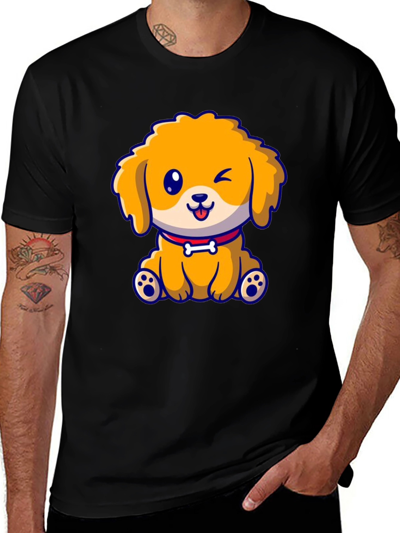 Variant 18 of Cute Puppy Graphic T-Shirt -  Soft & Stylish
