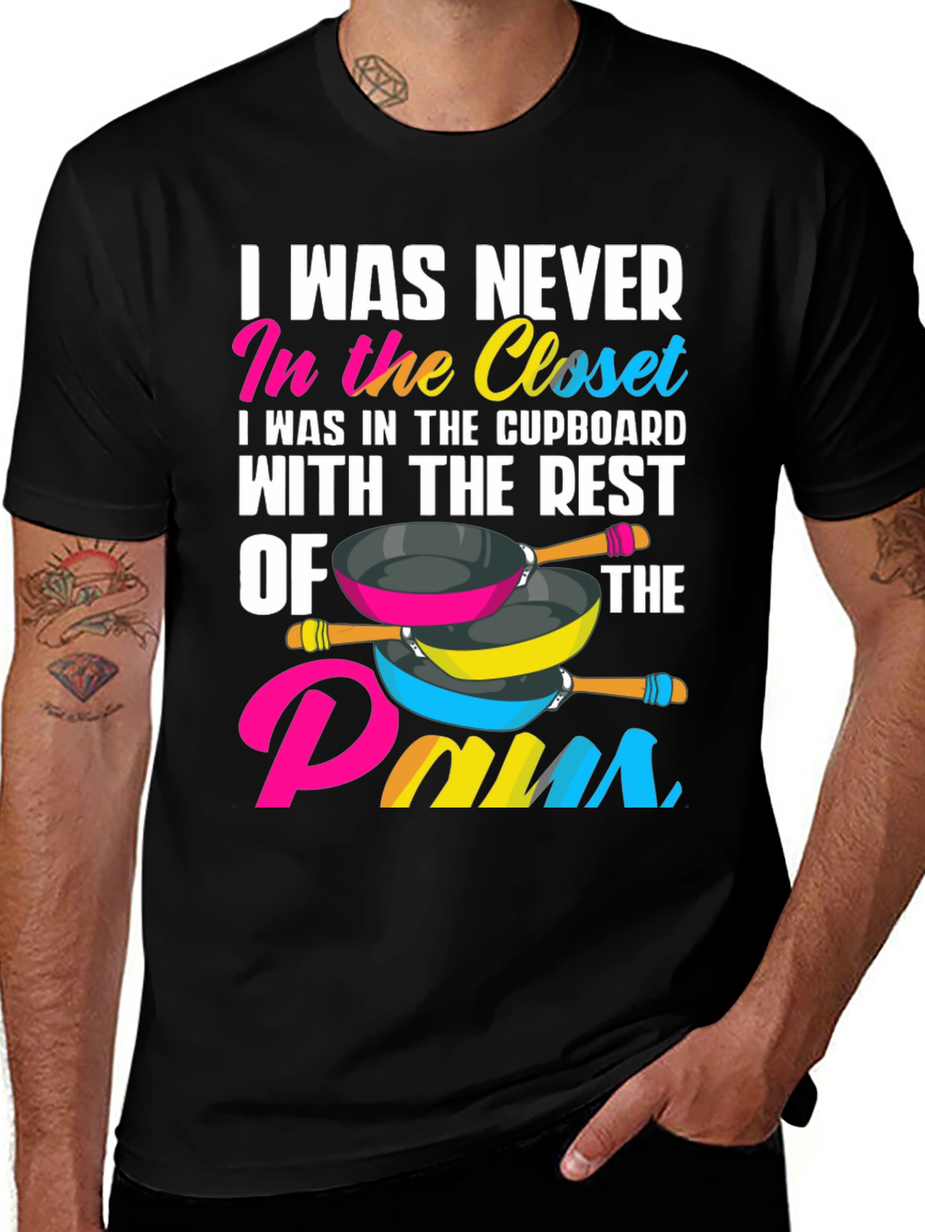 Black I Was Never In the Closet T-Shirt main image